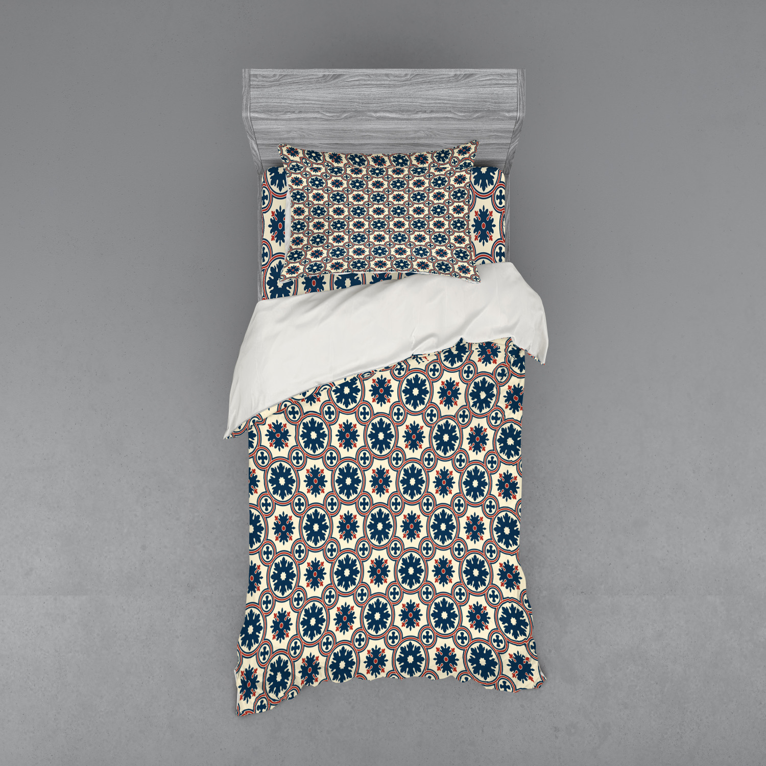 Ambesonne Leaves Bedding Set Duvet Cover Sham Fitted Sheet in 3 Sizes - Picture 173 of 244