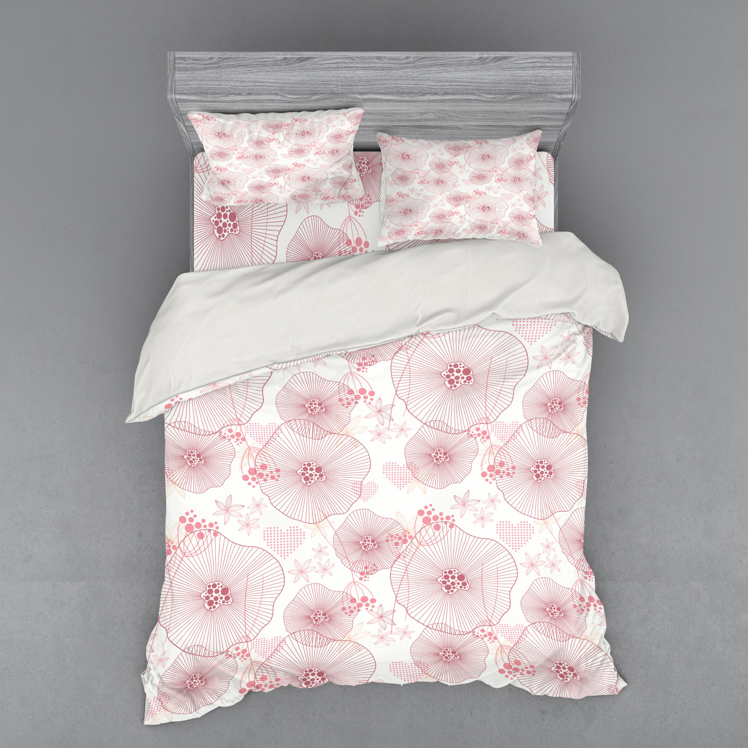 Ambesonne Leaves Bedding Set Duvet Cover Sham Fitted Sheet in 3 Sizes - Picture 67 of 244
