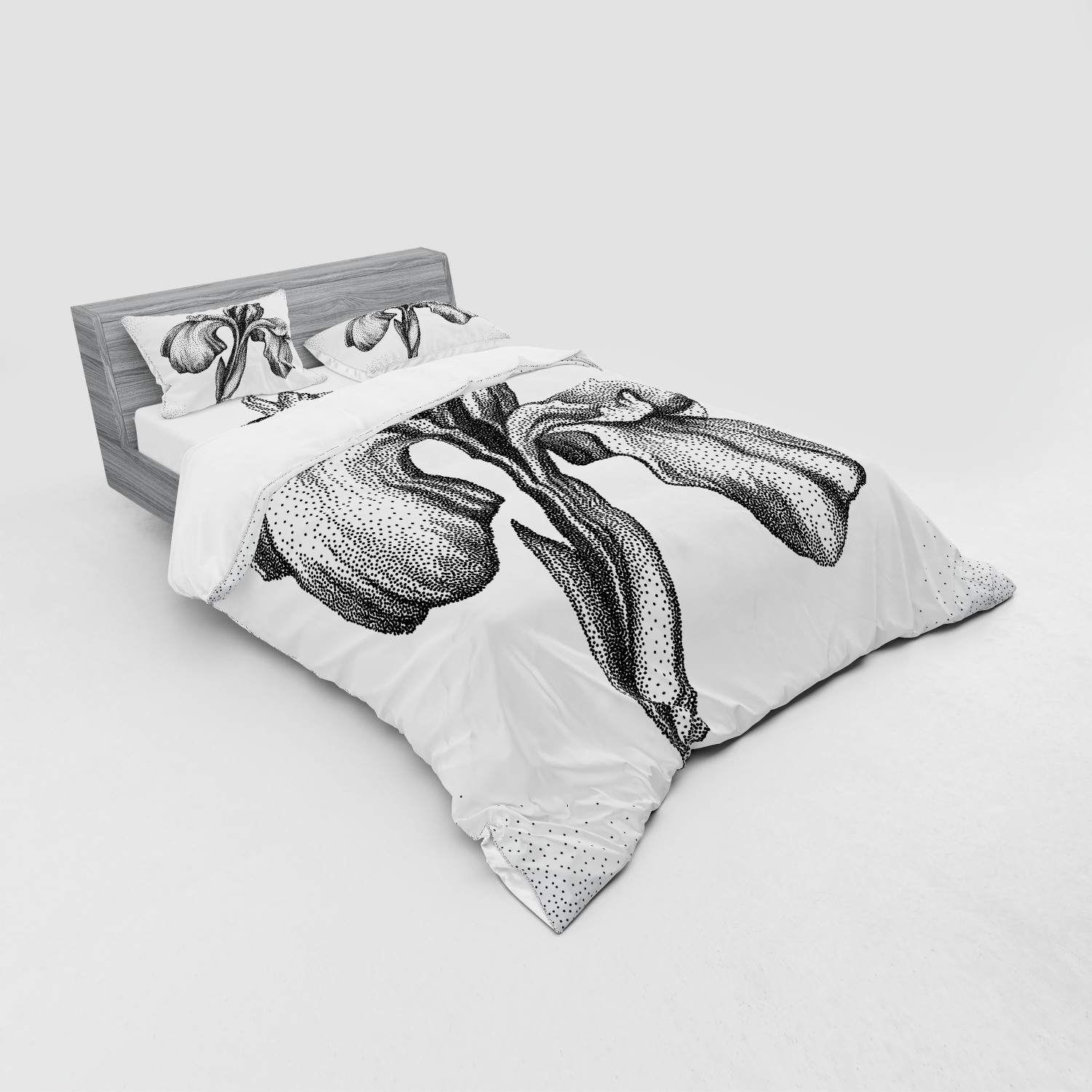 Ambesonne Leaves Bedding Set Duvet Cover Sham Fitted Sheet in 3 Sizes - Picture 112 of 244