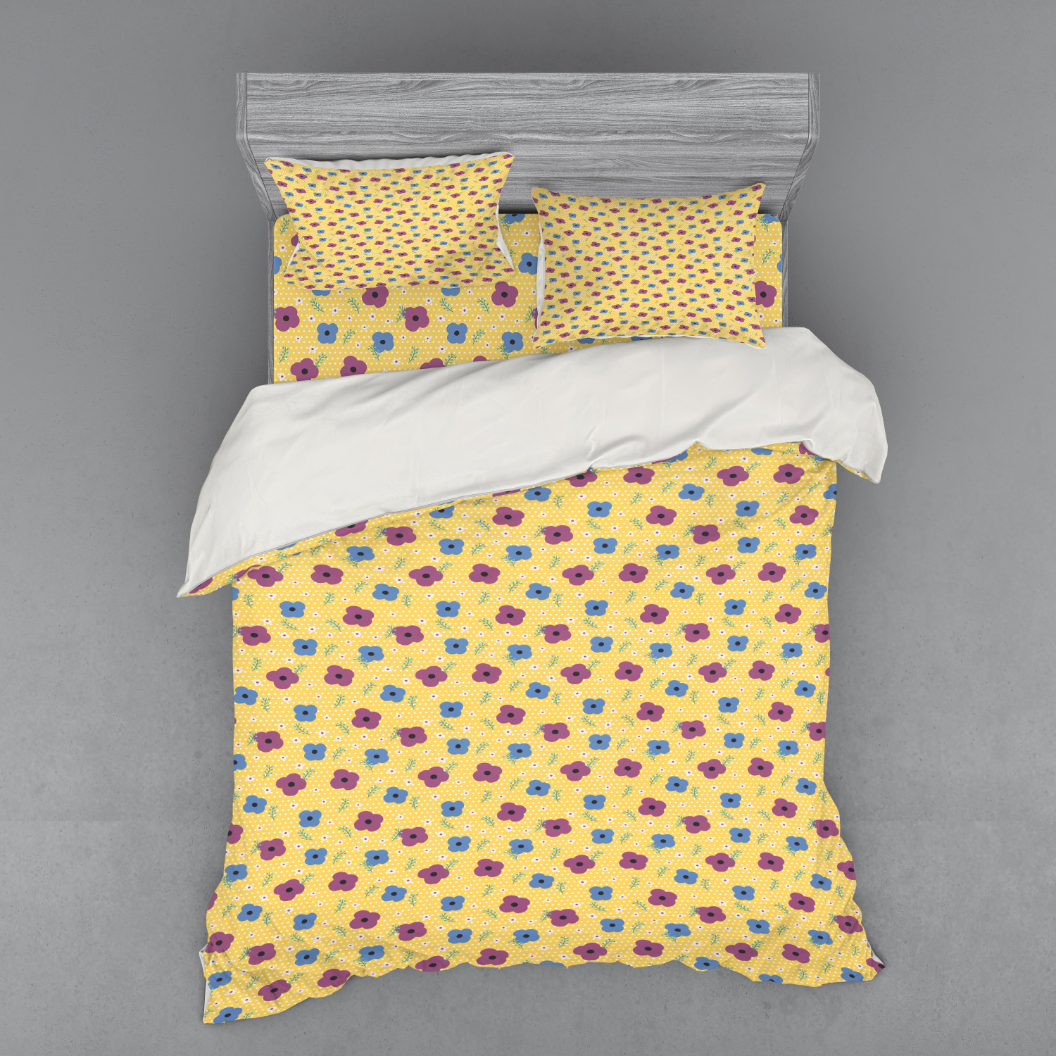 Ambesonne Leaves Bedding Set Duvet Cover Sham Fitted Sheet in 3 Sizes - Picture 59 of 244