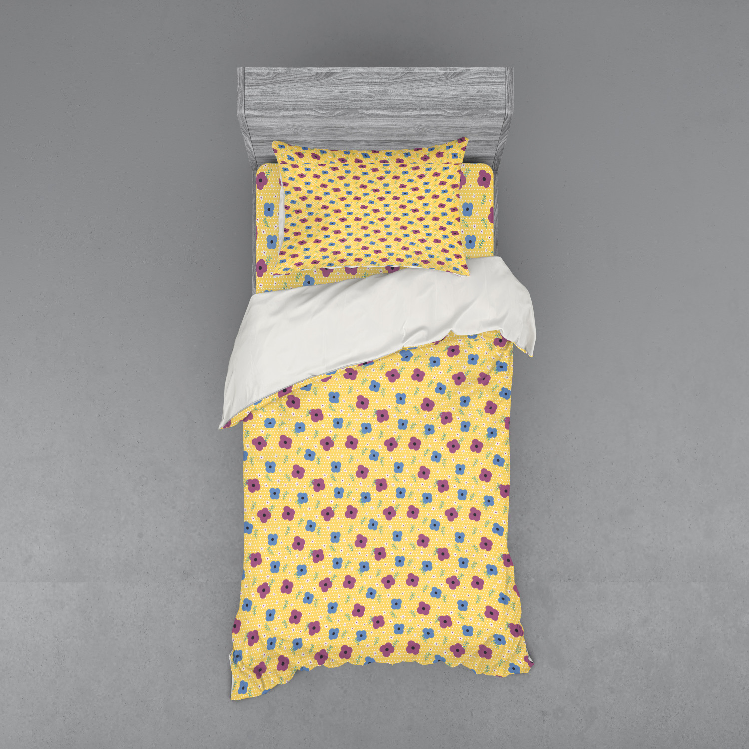 Ambesonne Leaves Bedding Set Duvet Cover Sham Fitted Sheet in 3 Sizes - Picture 57 of 244