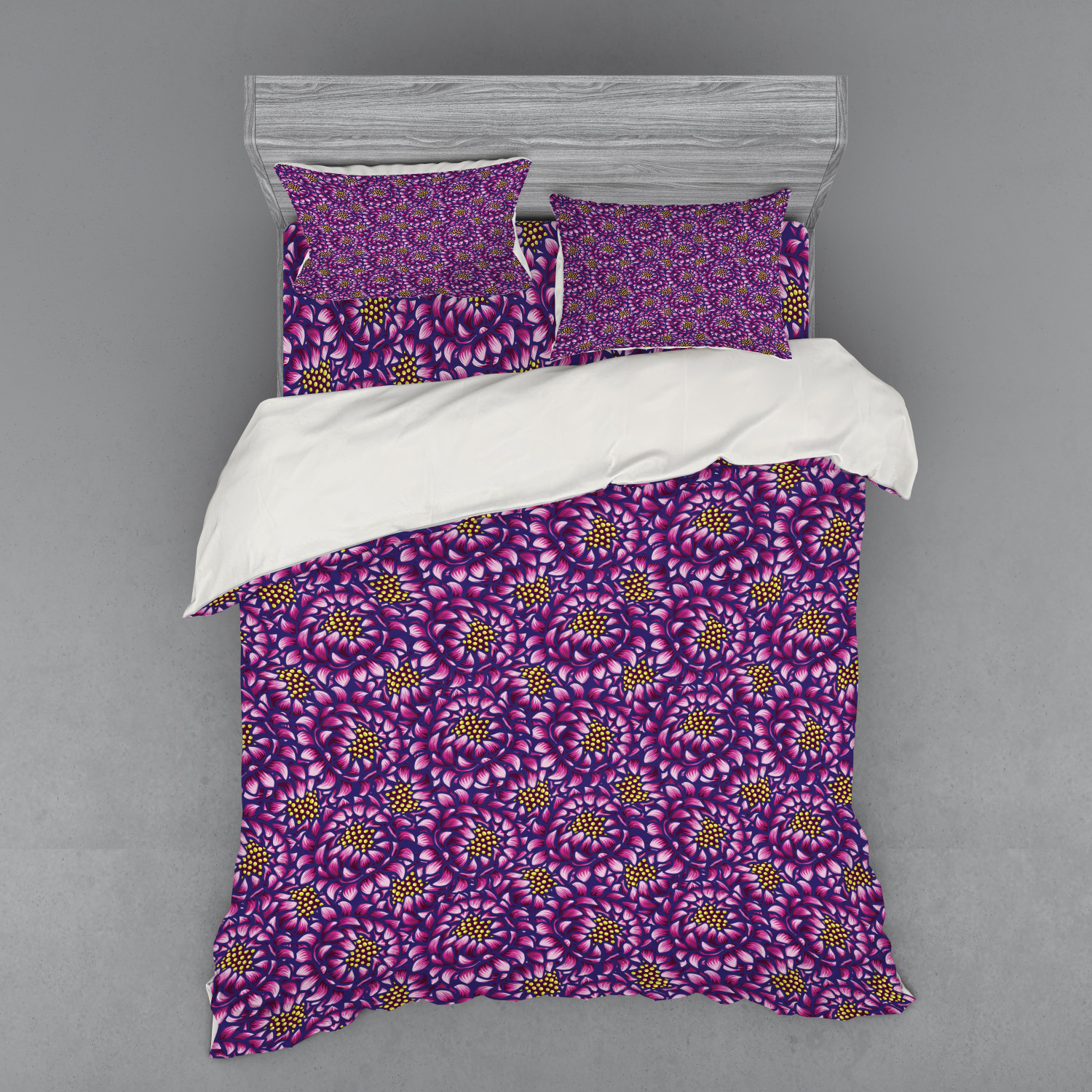 Ambesonne Leaves Bedding Set Duvet Cover Sham Fitted Sheet in 3 Sizes - Picture 235 of 244