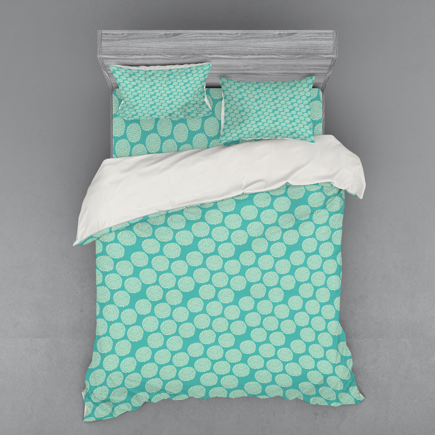 Ambesonne Leaves Bedding Set Duvet Cover Sham Fitted Sheet in 3 Sizes - Picture 23 of 244