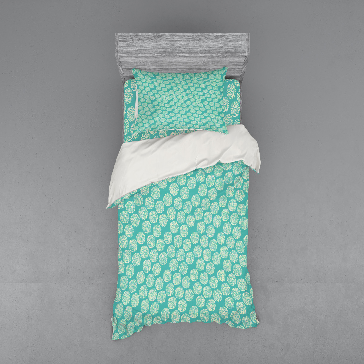 Ambesonne Leaves Bedding Set Duvet Cover Sham Fitted Sheet in 3 Sizes - Picture 21 of 244
