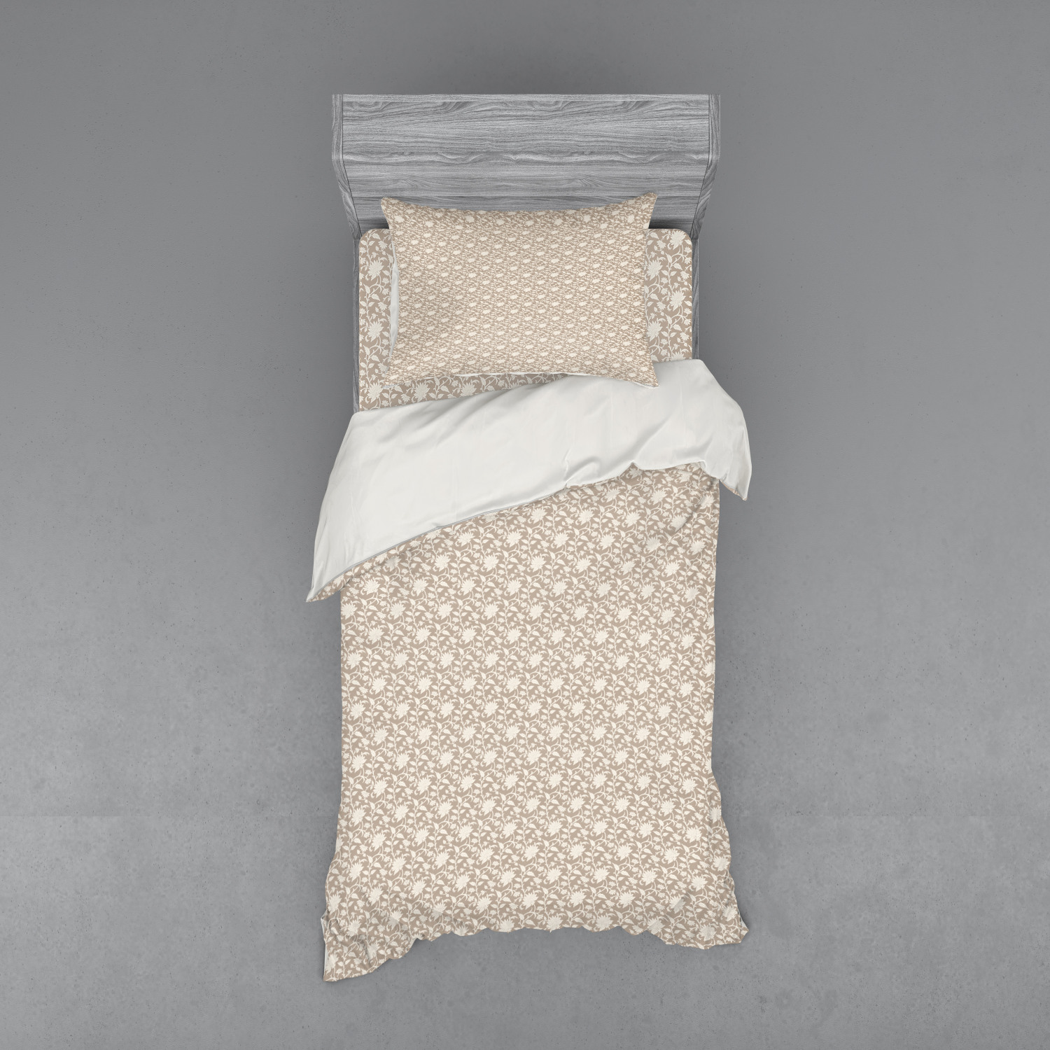 Ambesonne Leaves Bedding Set Duvet Cover Sham Fitted Sheet in 3 Sizes - Picture 37 of 244