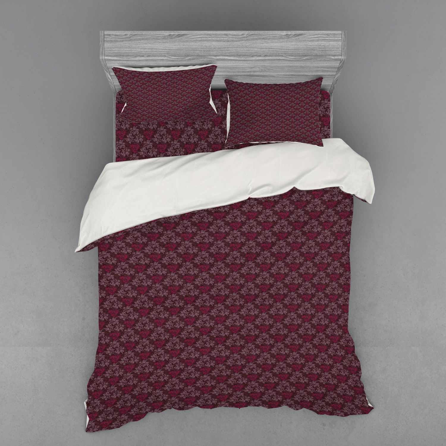 Ambesonne Leaves Bedding Set Duvet Cover Sham Fitted Sheet in 3 Sizes - Picture 179 of 244