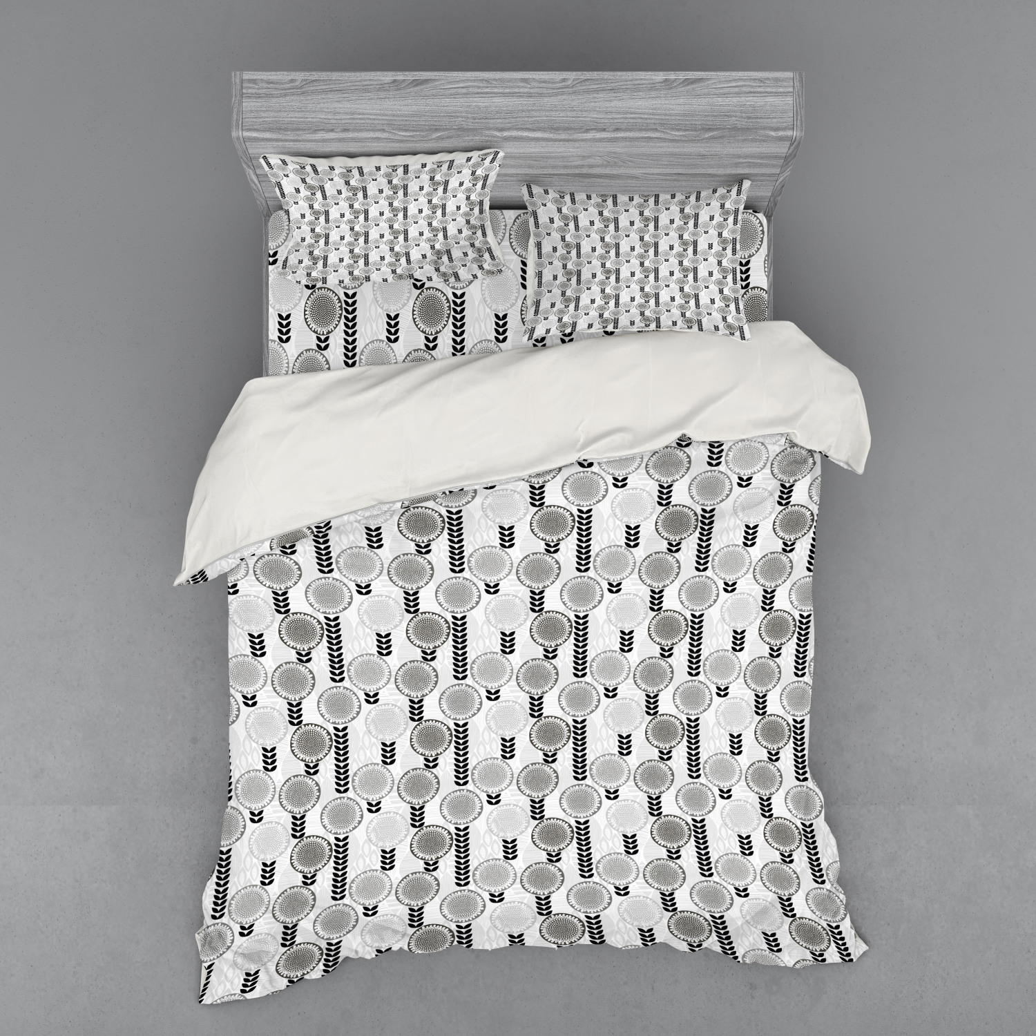Ambesonne Leaves Bedding Set Duvet Cover Sham Fitted Sheet in 3 Sizes - Picture 15 of 244
