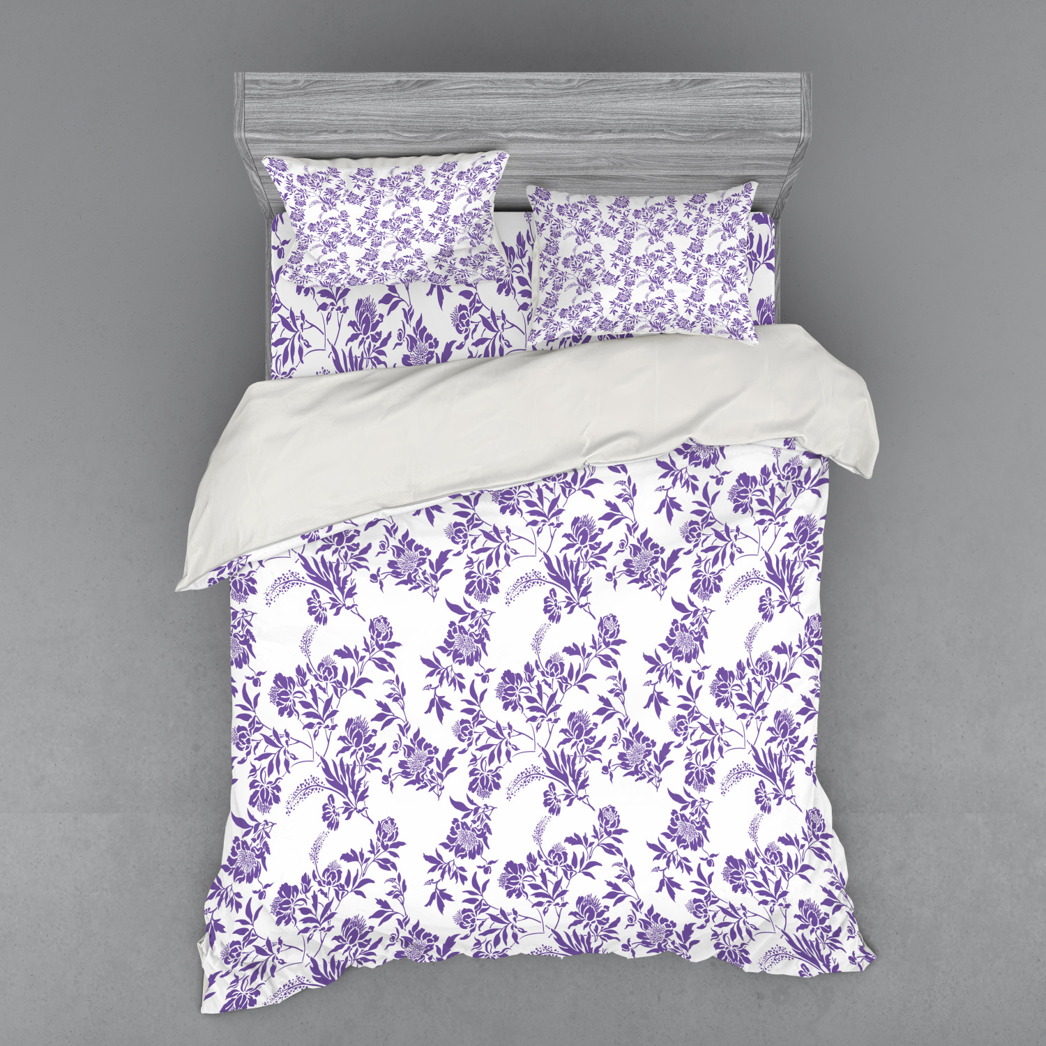 Ambesonne Leaves Bedding Set Duvet Cover Sham Fitted Sheet in 3 Sizes - Picture 231 of 244