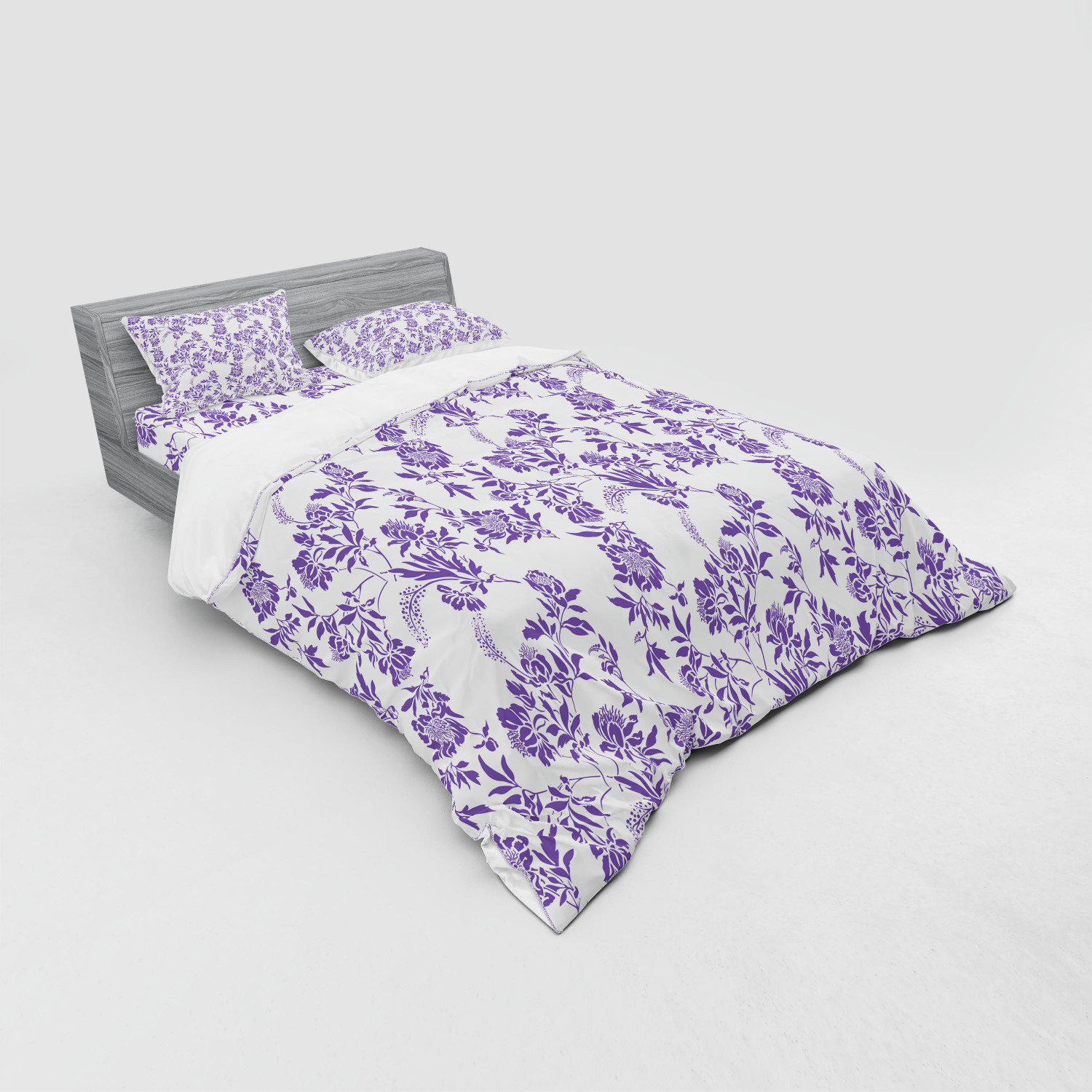 Ambesonne Leaves Bedding Set Duvet Cover Sham Fitted Sheet in 3 Sizes - Picture 232 of 244