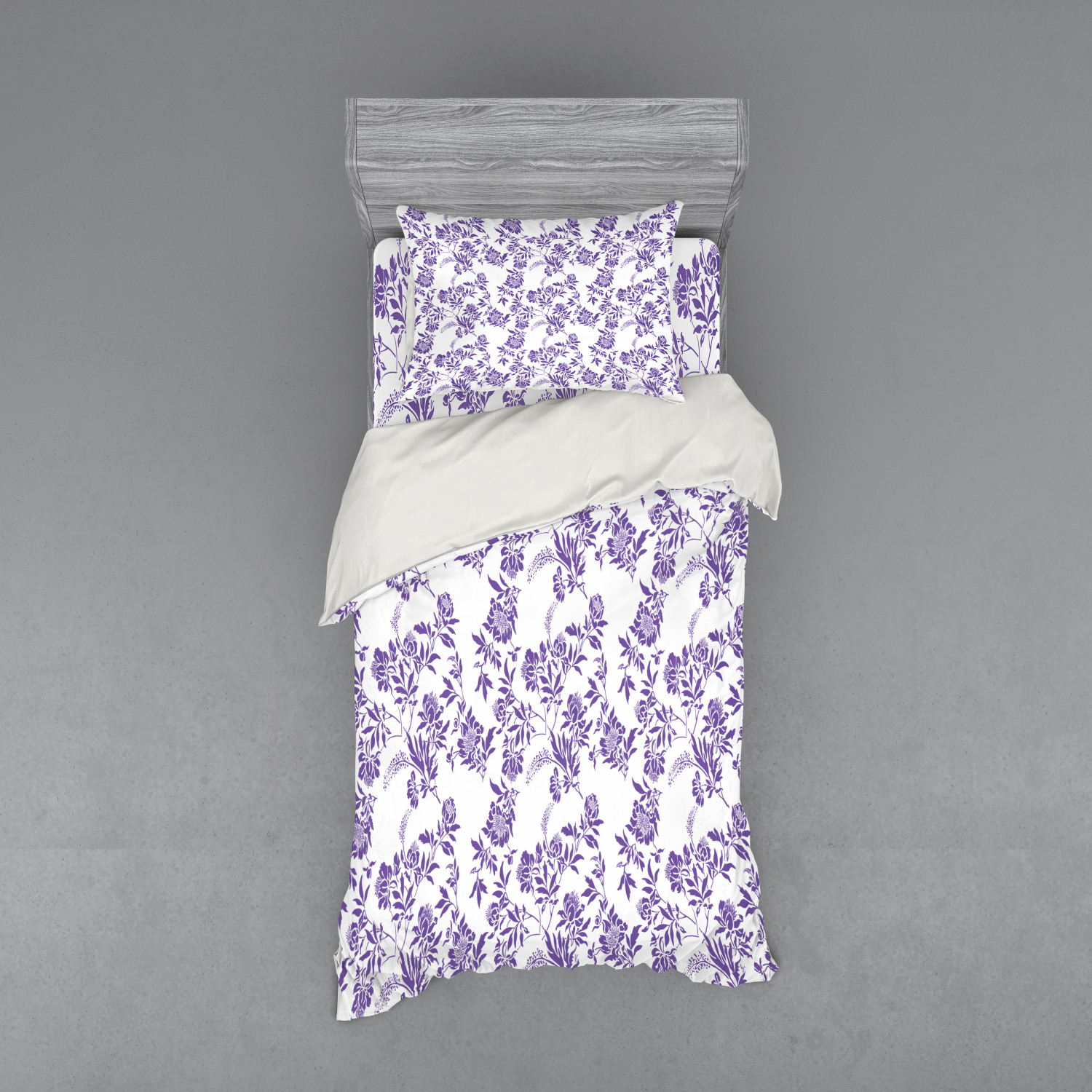 Ambesonne Leaves Bedding Set Duvet Cover Sham Fitted Sheet in 3 Sizes - Picture 229 of 244