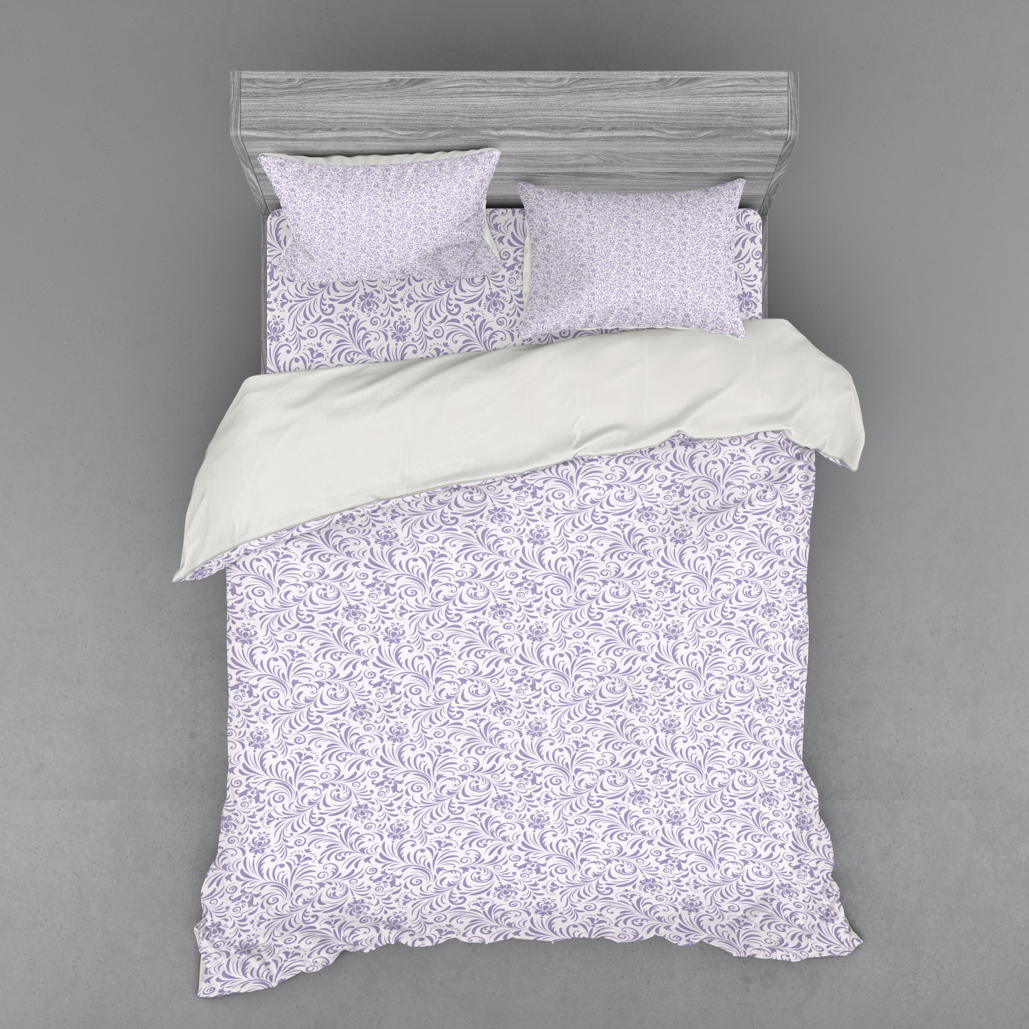 Ambesonne Leaves Bedding Set Duvet Cover Sham Fitted Sheet in 3 Sizes - Picture 11 of 244