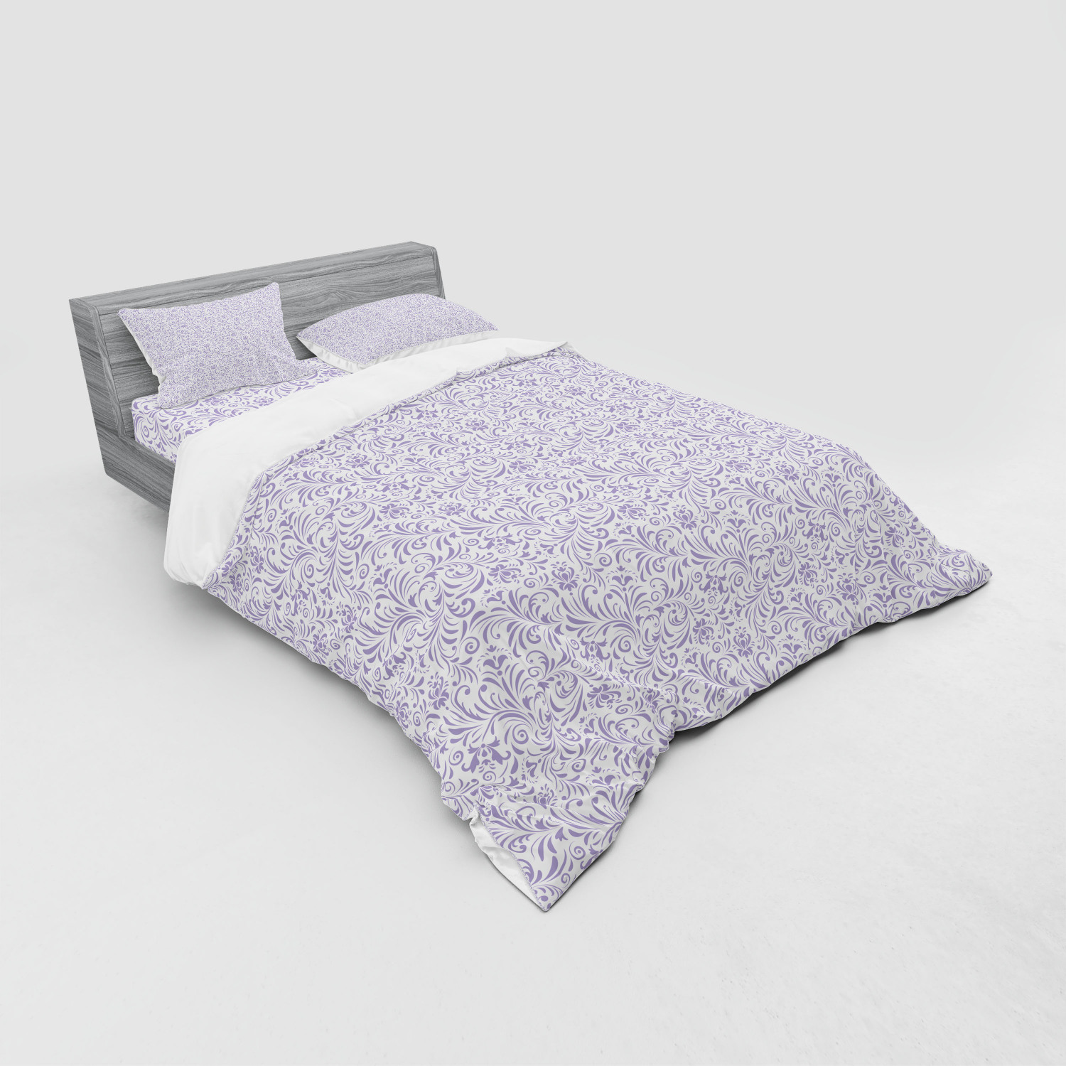 Ambesonne Leaves Bedding Set Duvet Cover Sham Fitted Sheet in 3 Sizes - Picture 12 of 244