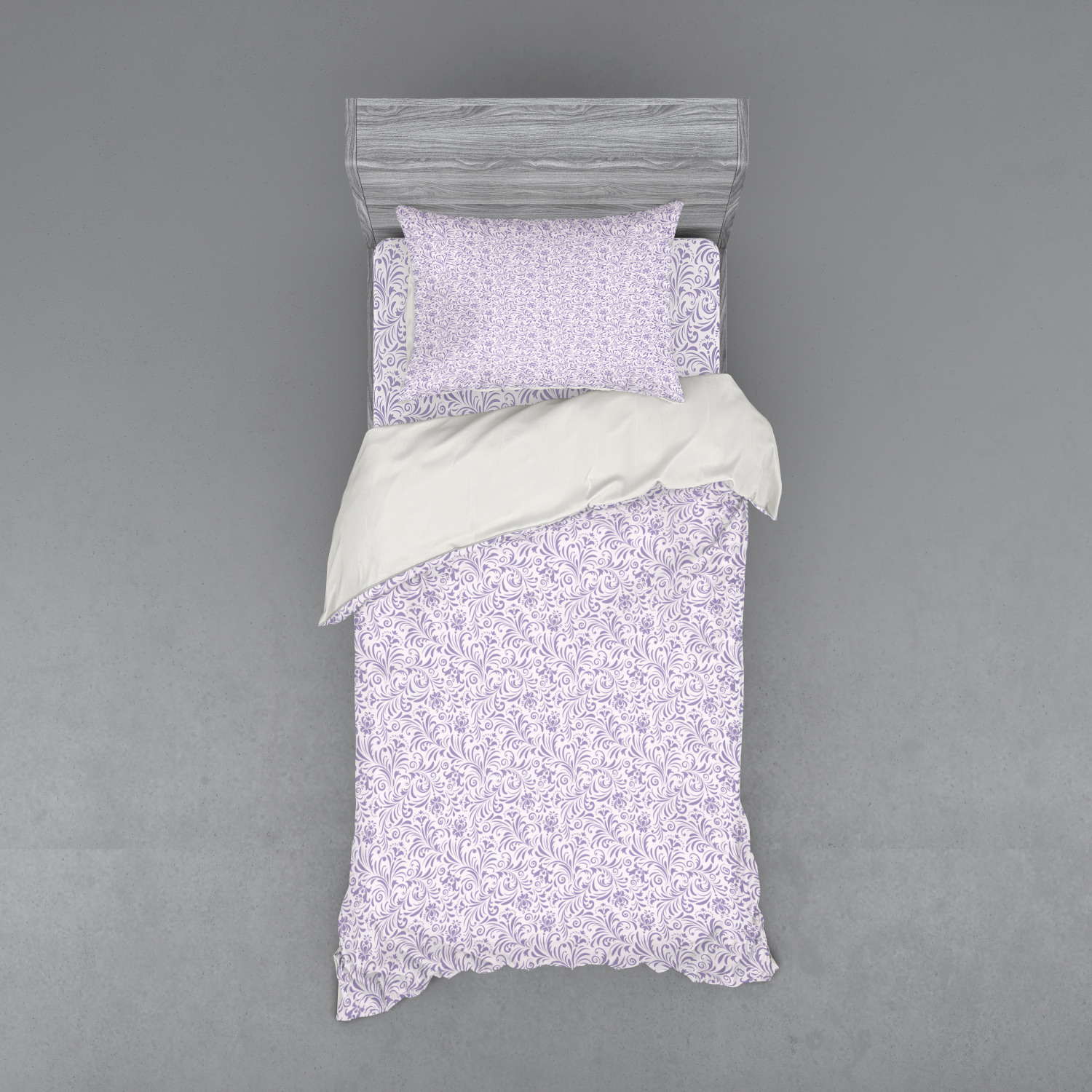Ambesonne Leaves Bedding Set Duvet Cover Sham Fitted Sheet in 3 Sizes - Picture 9 of 244