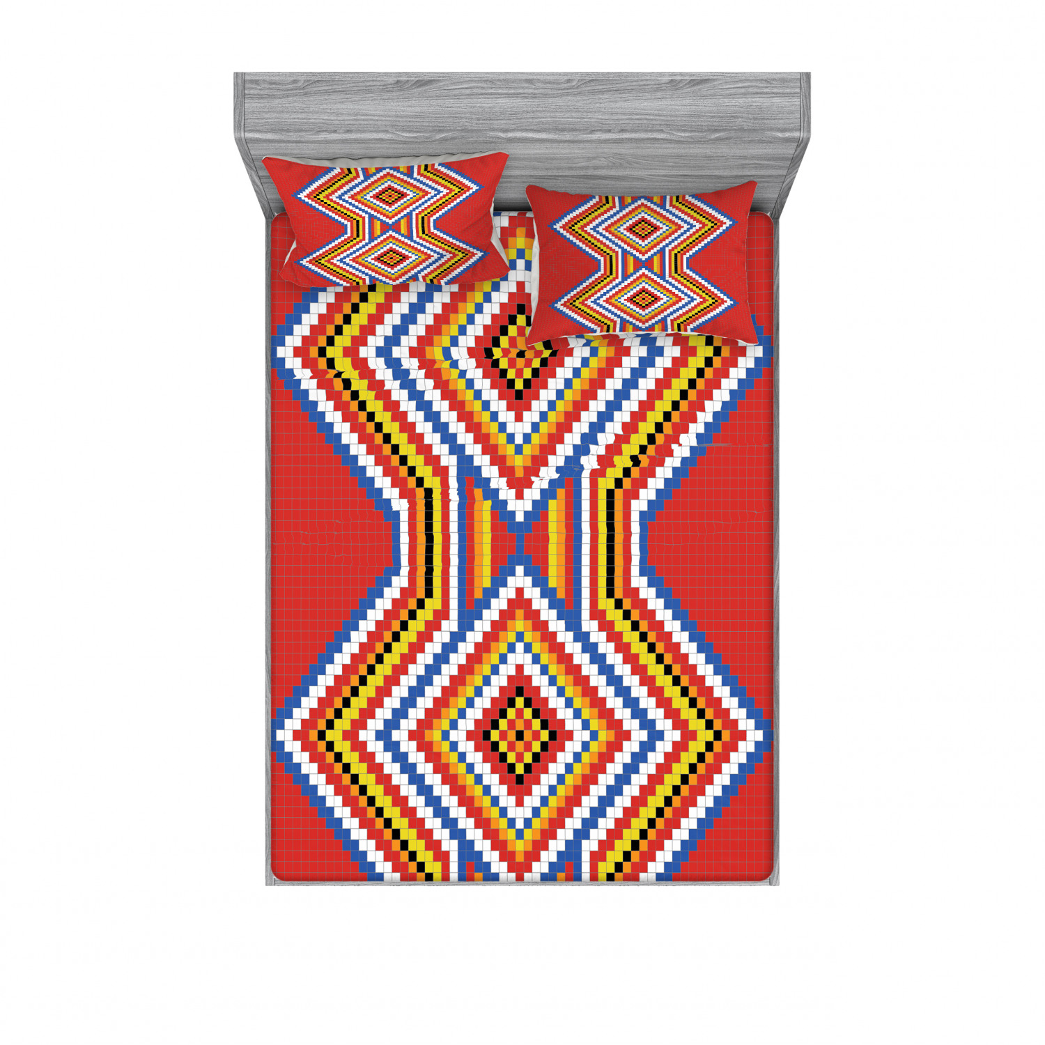 Ambesonne Tribal Fitted Sheet Pillow Sham Set Bedding Decor in 4 Sizes - Picture 143 of 240