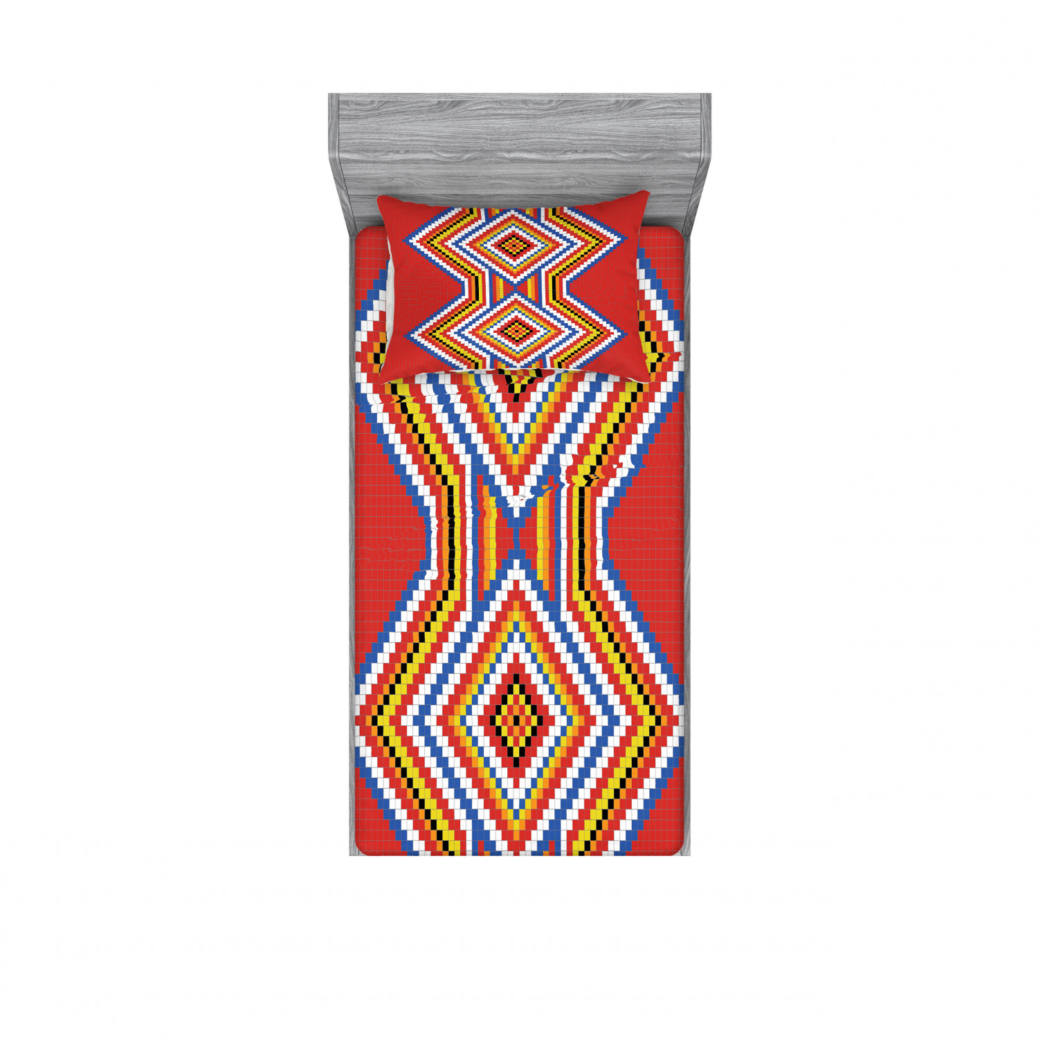 Ambesonne Tribal Fitted Sheet Pillow Sham Set Bedding Decor in 4 Sizes - Picture 141 of 240