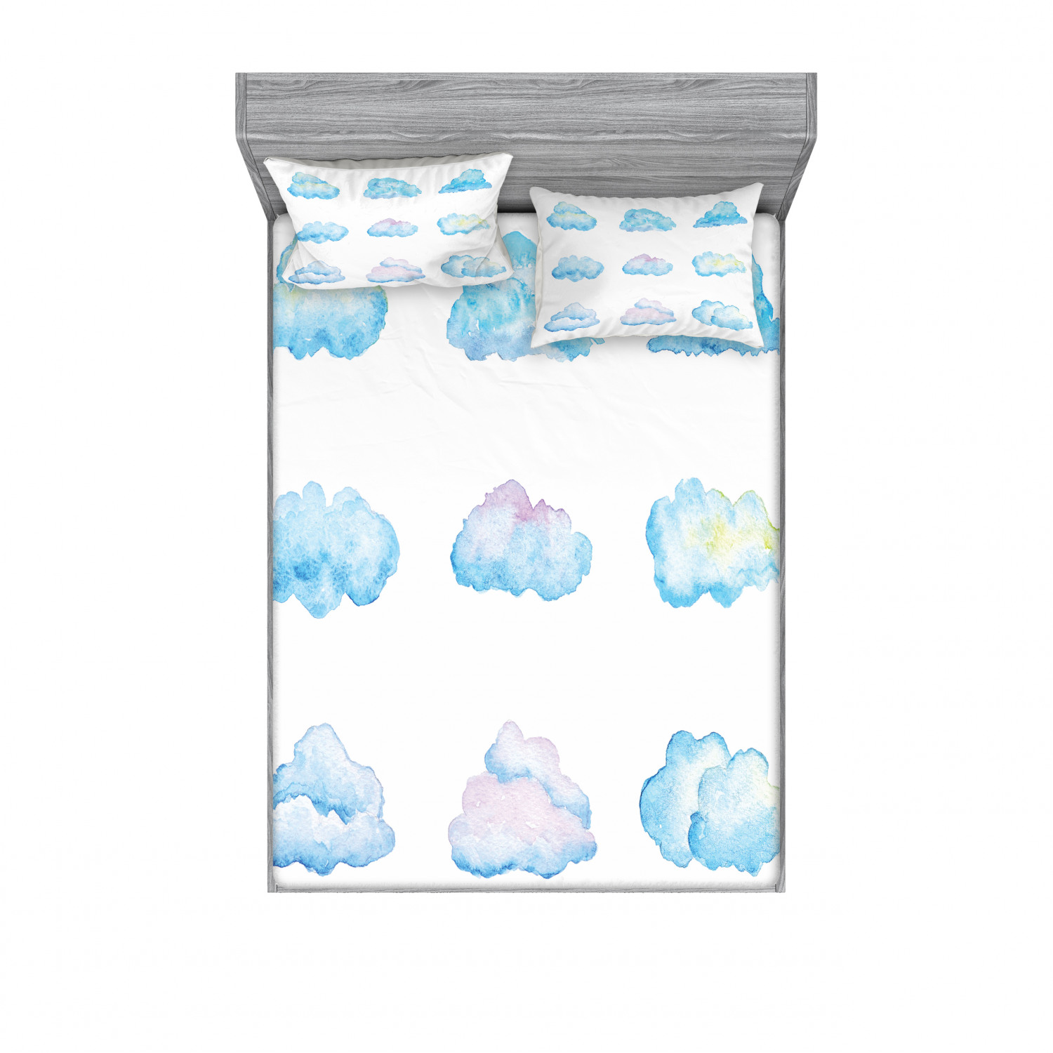 Ambesonne Kids Fitted Sheet Pillow Sham Set Bedding Decor in 4 Sizes - Picture 31 of 244