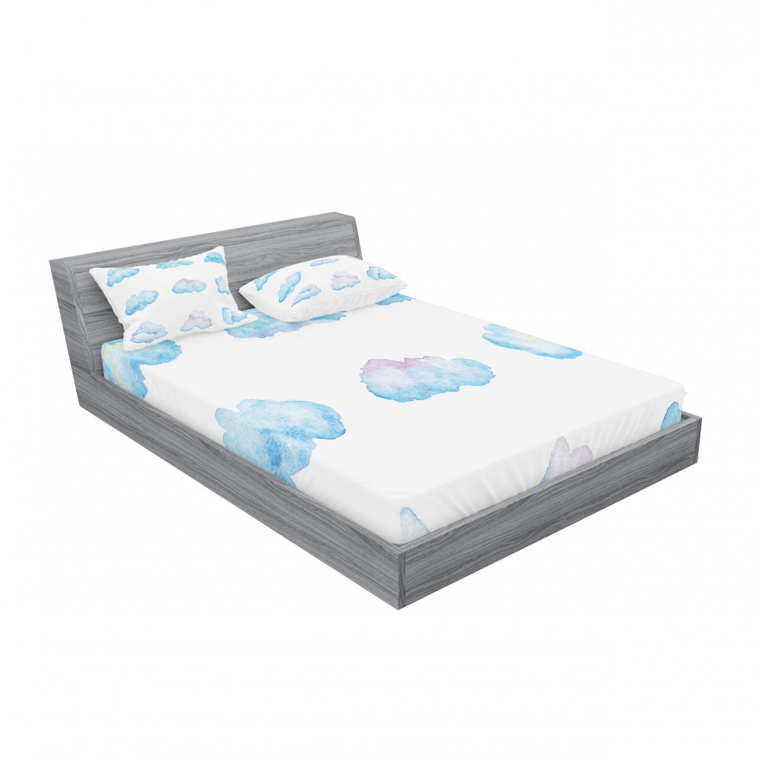 Ambesonne Kids Fitted Sheet Pillow Sham Set Bedding Decor in 4 Sizes - Picture 32 of 244