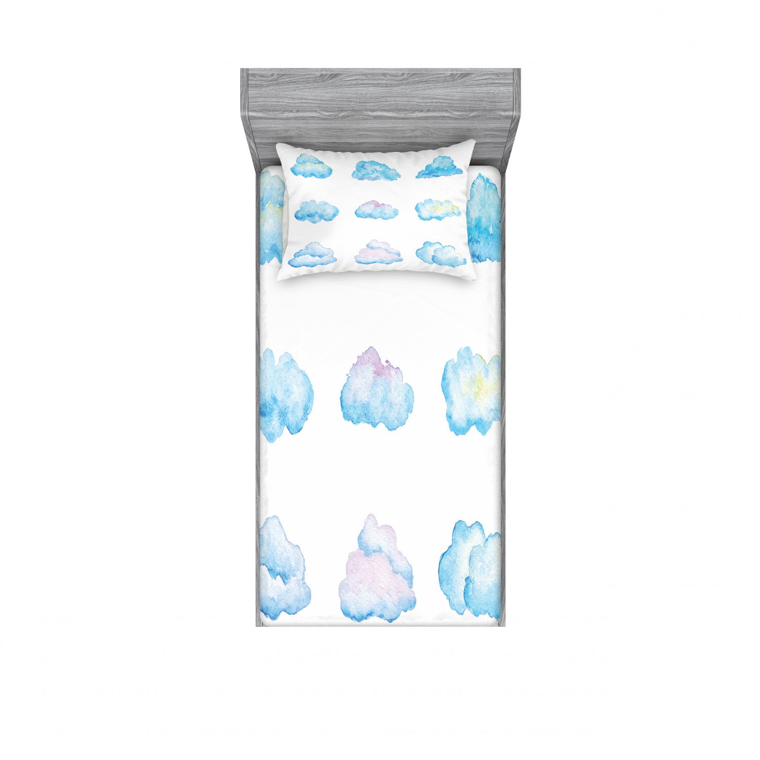 Ambesonne Kids Fitted Sheet Pillow Sham Set Bedding Decor in 4 Sizes - Picture 29 of 244