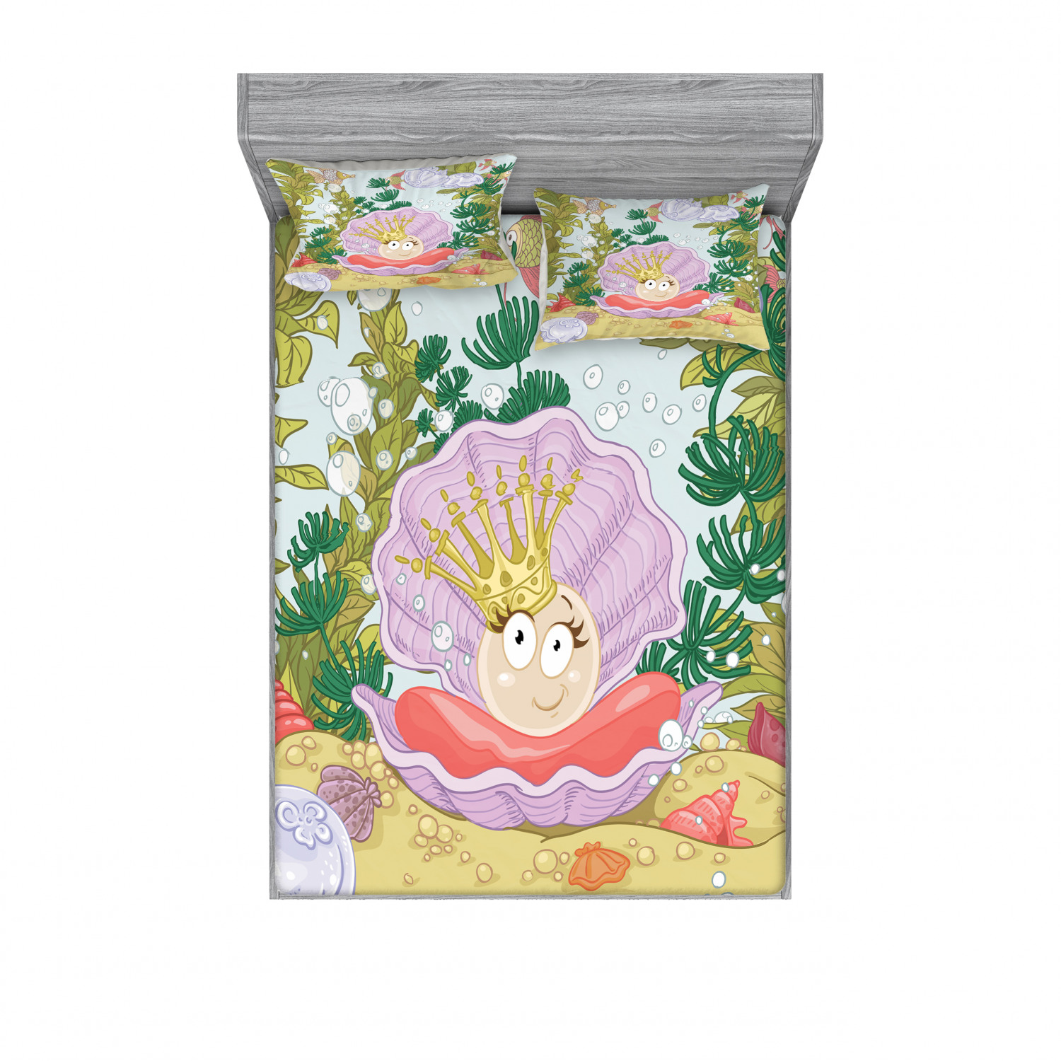 Ambesonne Kids Fitted Sheet Pillow Sham Set Bedding Decor in 4 Sizes - Picture 55 of 244