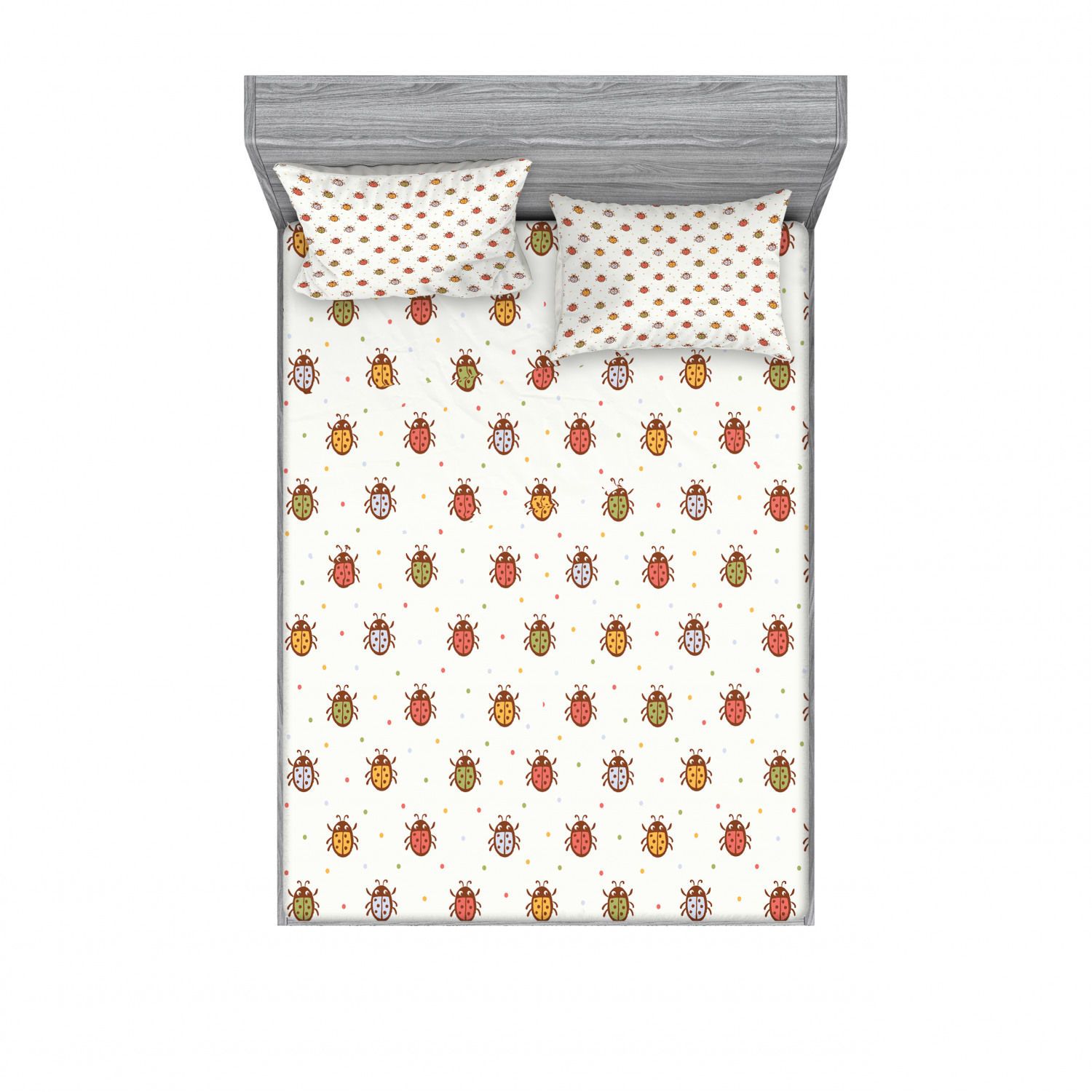 Ambesonne Kids Fitted Sheet Pillow Sham Set Bedding Decor in 4 Sizes - Picture 183 of 244