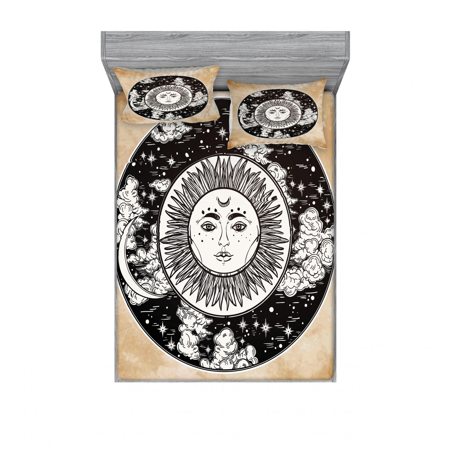 Ambesonne Tribal Fitted Sheet Pillow Sham Set Bedding Decor in 4 Sizes - Picture 207 of 240