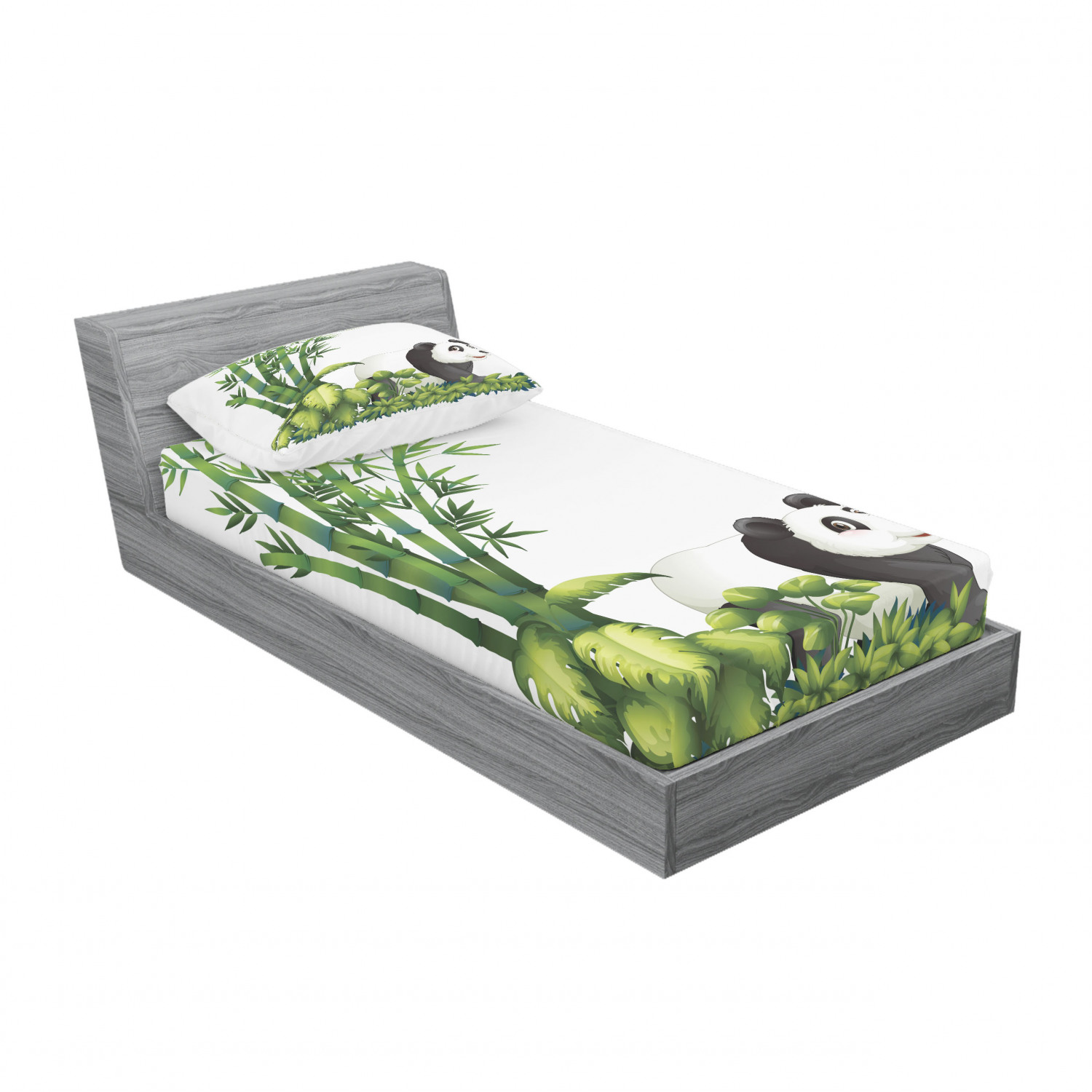 Ambesonne Kids Fitted Sheet Pillow Sham Set Bedding Decor in 4 Sizes - Picture 178 of 244