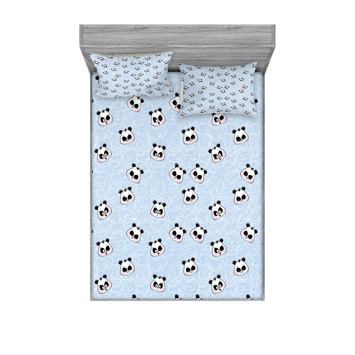 Ambesonne Kids Fitted Sheet Pillow Sham Set Bedding Decor in 4 Sizes - Picture 111 of 244