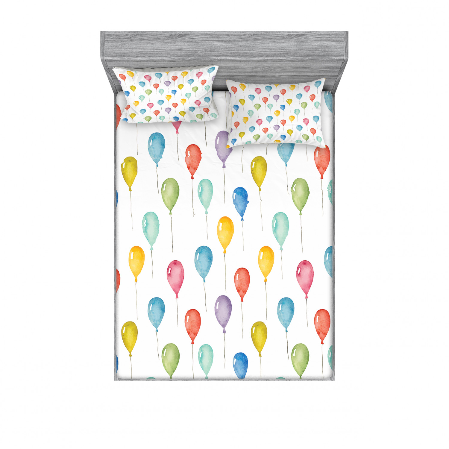 Ambesonne Kids Fitted Sheet Pillow Sham Set Bedding Decor in 4 Sizes - Picture 91 of 244