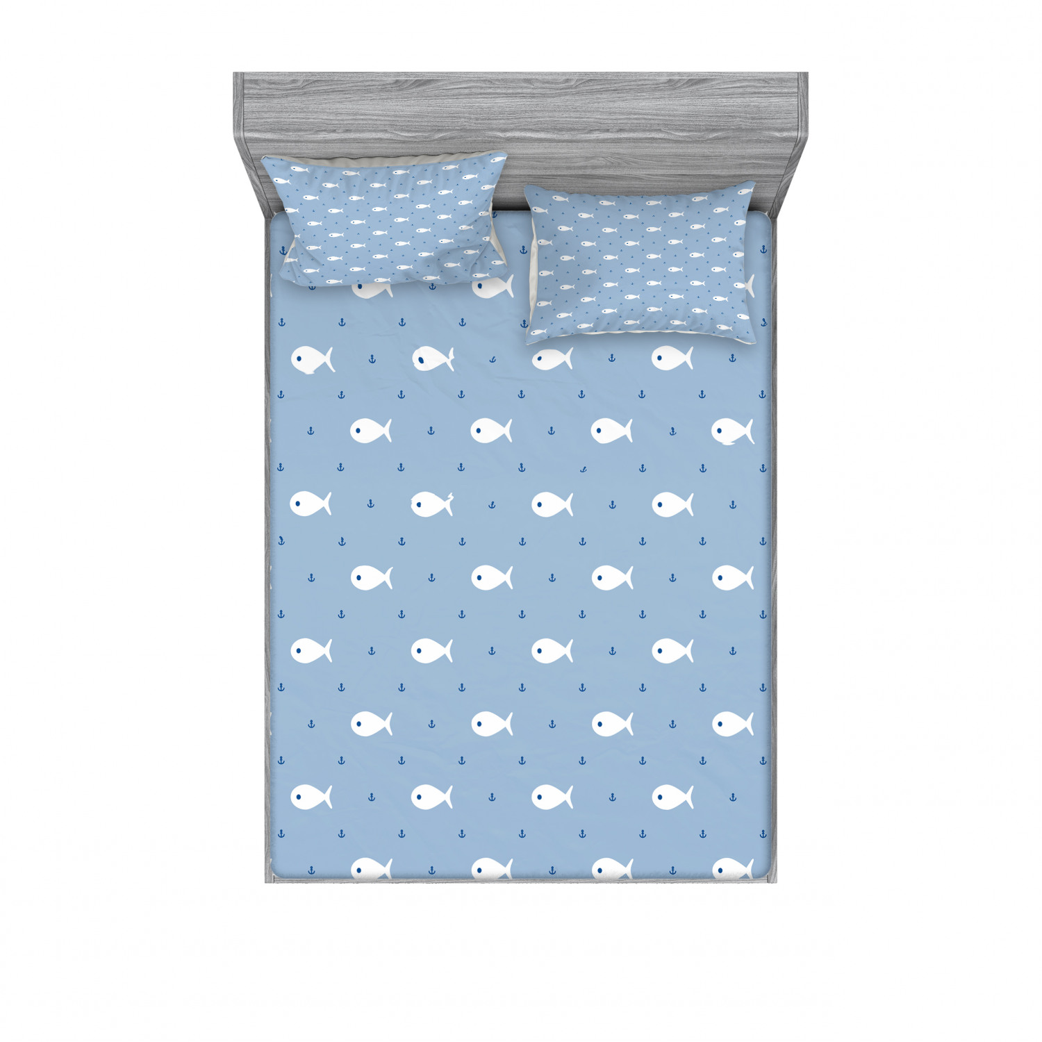 Ambesonne Kids Fitted Sheet Pillow Sham Set Bedding Decor in 4 Sizes - Picture 155 of 244