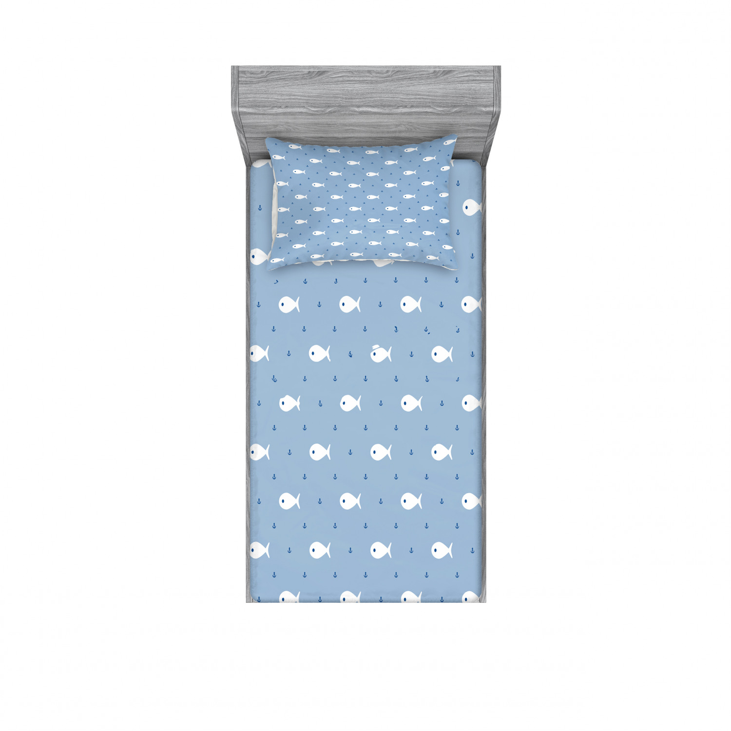 Ambesonne Kids Fitted Sheet Pillow Sham Set Bedding Decor in 4 Sizes - Picture 153 of 244