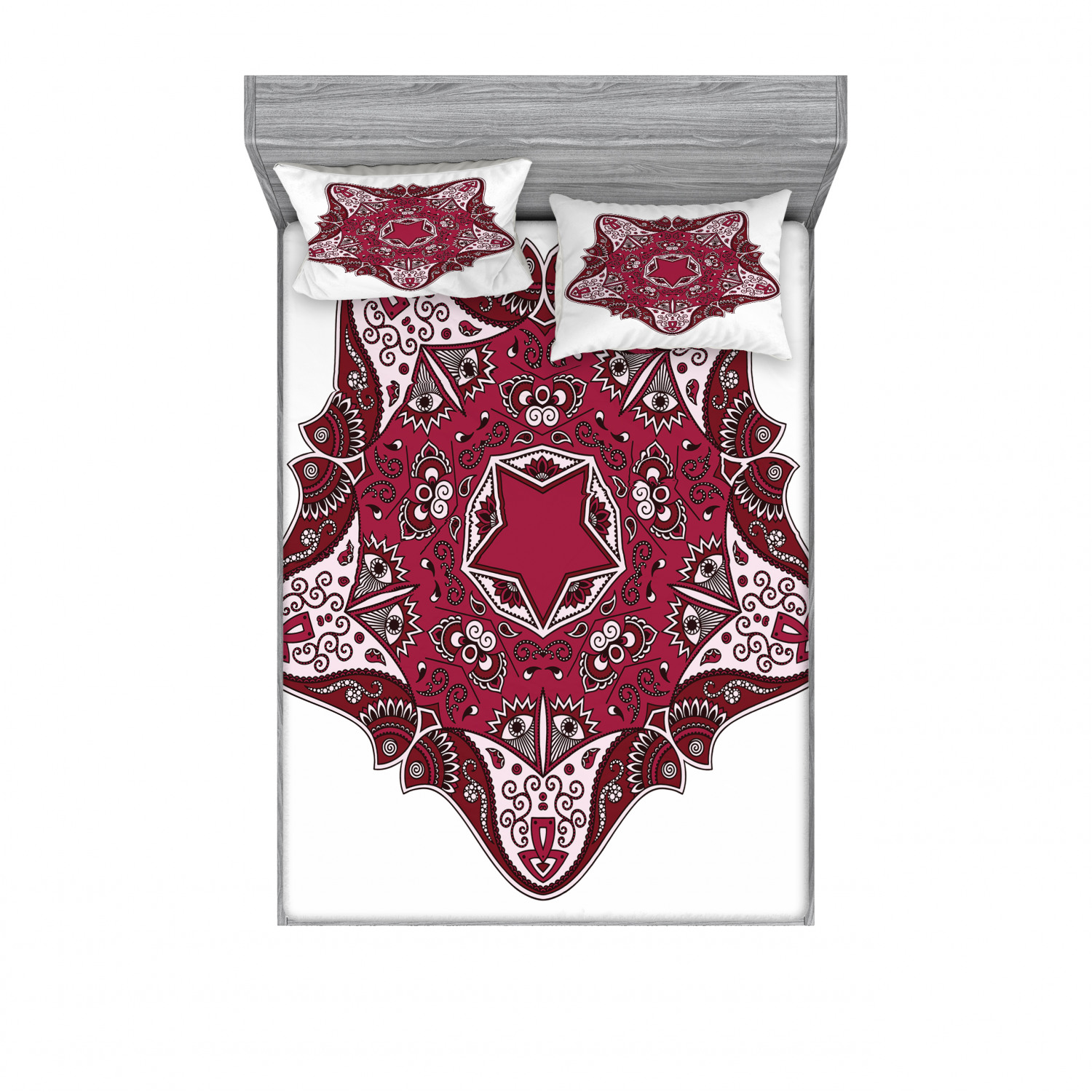 Ambesonne Tribal Fitted Sheet Pillow Sham Set Bedding Decor in 4 Sizes - Picture 123 of 240