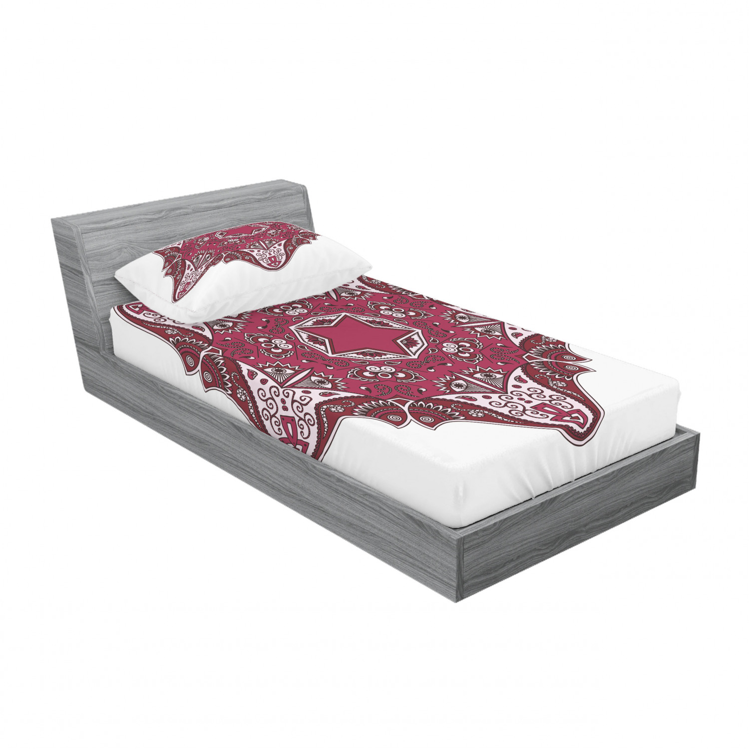 Ambesonne Tribal Fitted Sheet Pillow Sham Set Bedding Decor in 4 Sizes - Picture 122 of 240