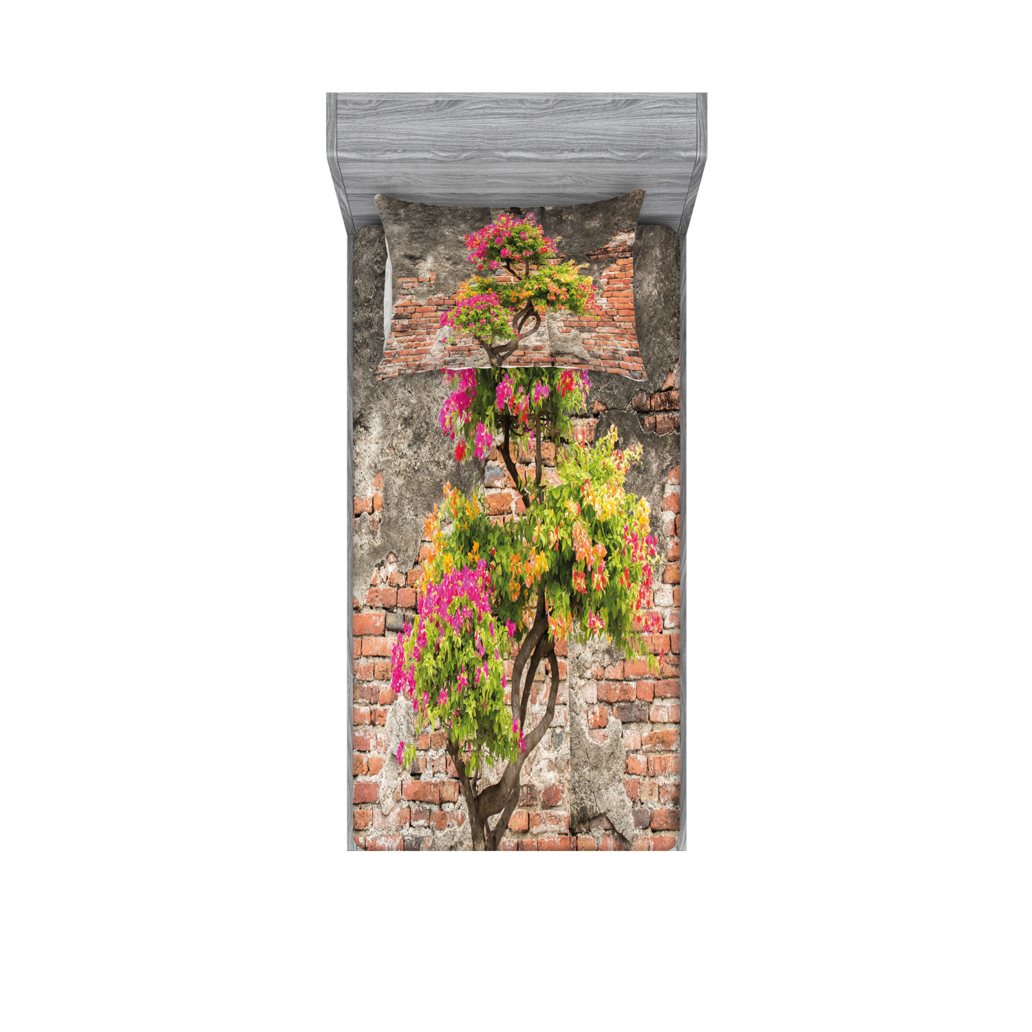 Ambesonne Floral Vintage Fitted Sheet Pillow Sham Set Bedding Decor in 4 Sizes - Picture 73 of 244