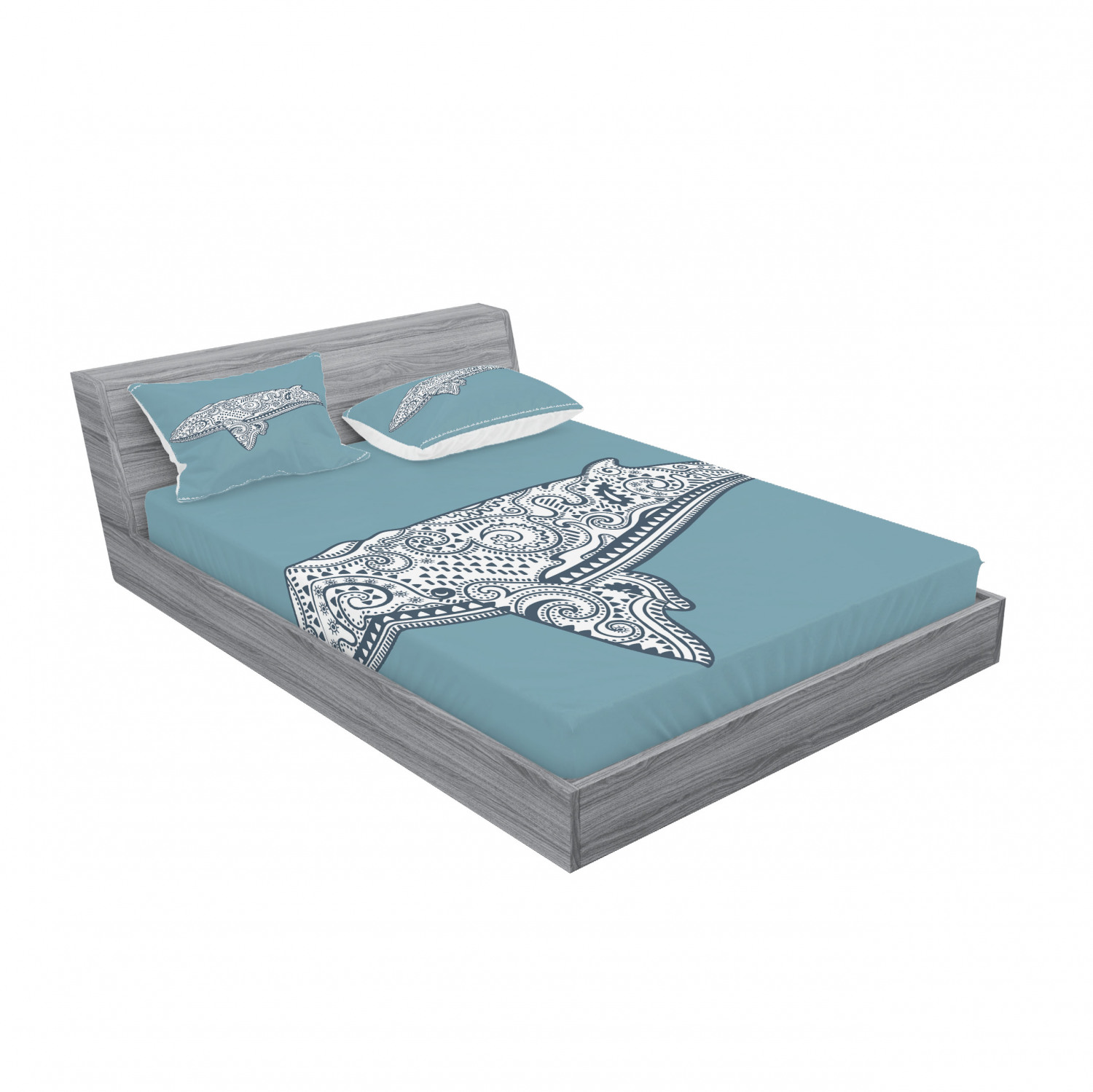 Ambesonne Nautical Theme Fitted Sheet Pillow Sham Set Bedding Decor in 4 Sizes - Picture 44 of 244
