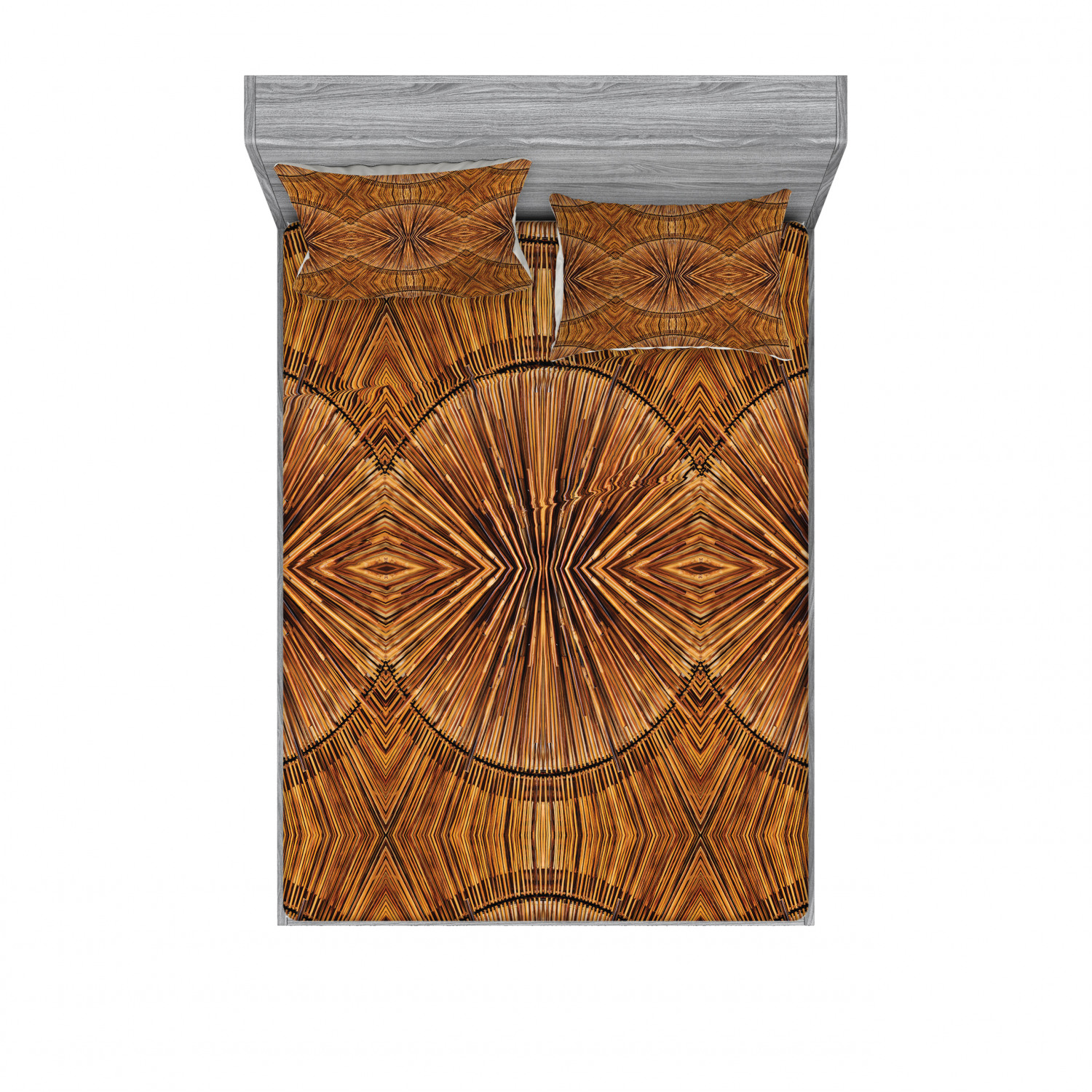 Ambesonne Tribal Fitted Sheet Pillow Sham Set Bedding Decor in 4 Sizes - Picture 71 of 240