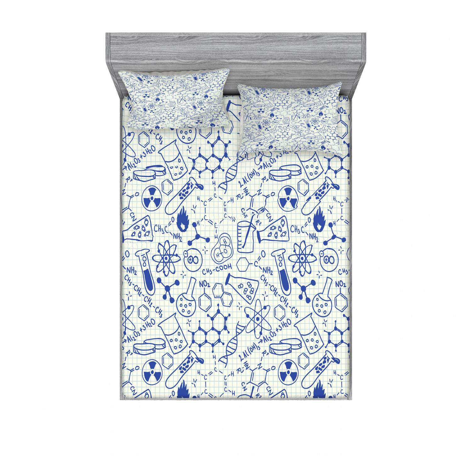Ambesonne Kids Fitted Sheet Pillow Sham Set Bedding Decor in 4 Sizes - Picture 123 of 244