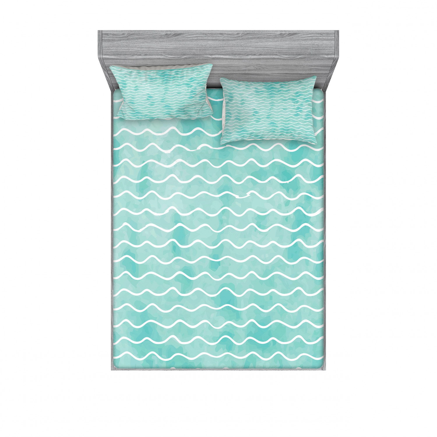 Ambesonne Nautical Theme Fitted Sheet Pillow Sham Set Bedding Decor in 4 Sizes - Picture 103 of 244