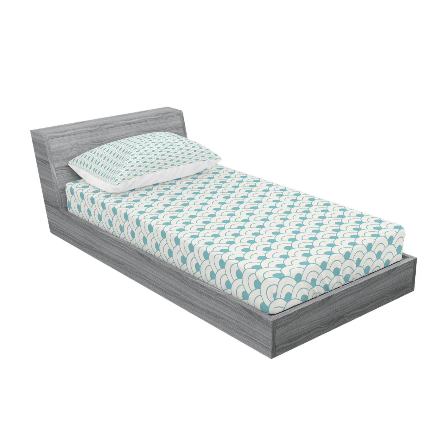 Ambesonne Ocean View Fitted Sheet Pillow Sham Set Bedding Decor in 4 Sizes - Picture 34 of 244