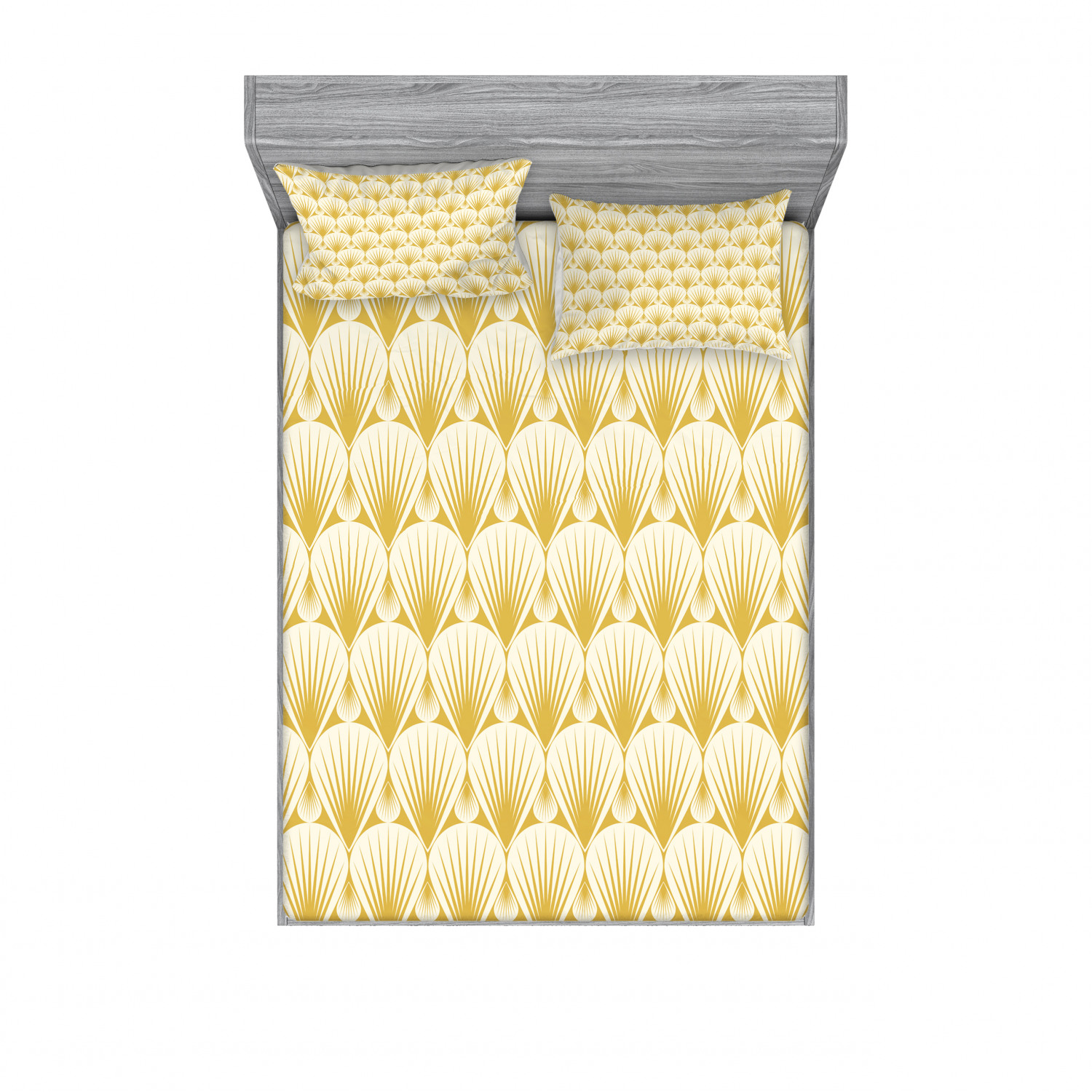 Ambesonne Nautical Theme Fitted Sheet Pillow Sham Set Bedding Decor in 4 Sizes - Picture 99 of 244