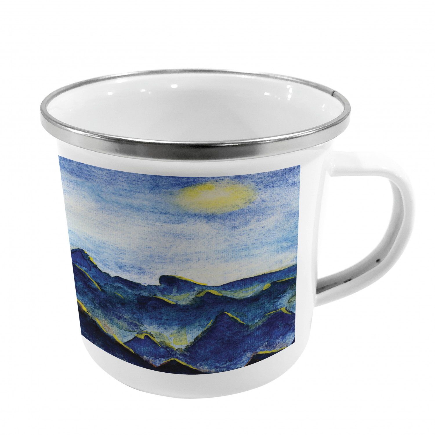 Ambesonne Scandinavian Camping Cup Stainless Steel Mug for Indoors