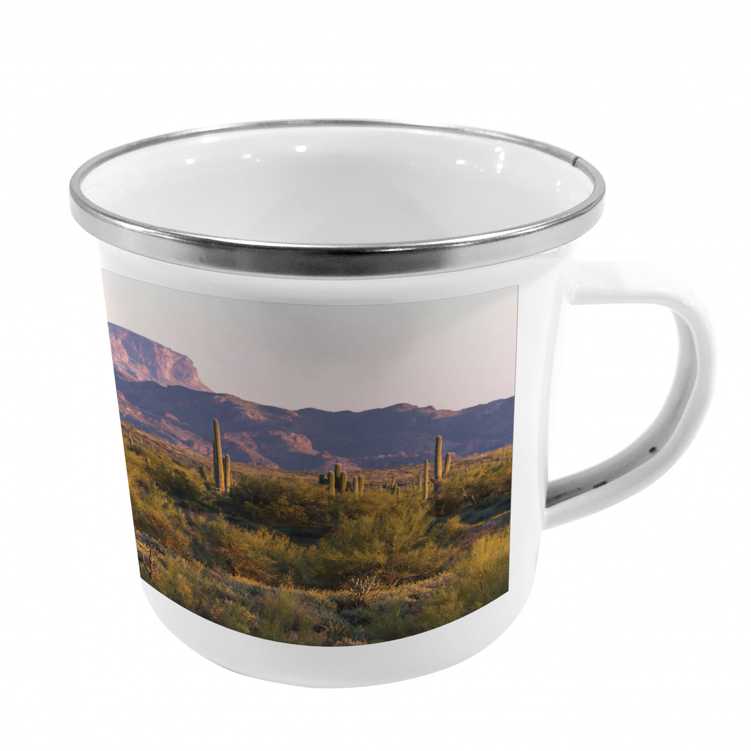 Ambesonne Scandinavian Camping Cup Stainless Steel Mug for Indoors