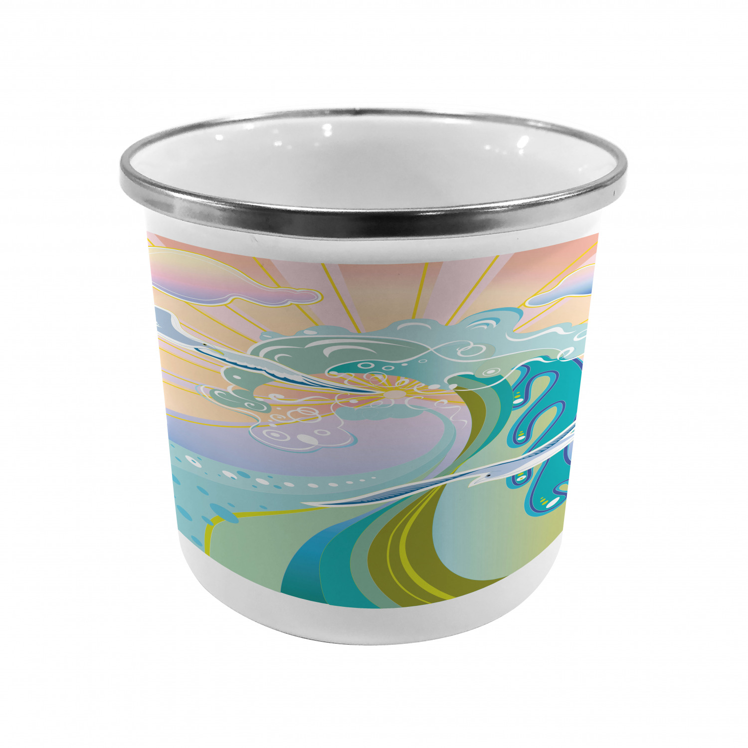 Ambesonne Modern Camping Cup Stainless Steel Mug for Indoors Outdoors - Picture 16 of 183