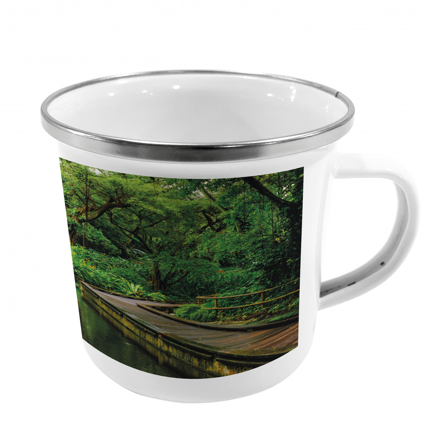 Ambesonne Nature Garden Camping Cup Stainless Steel Mug for Indoors