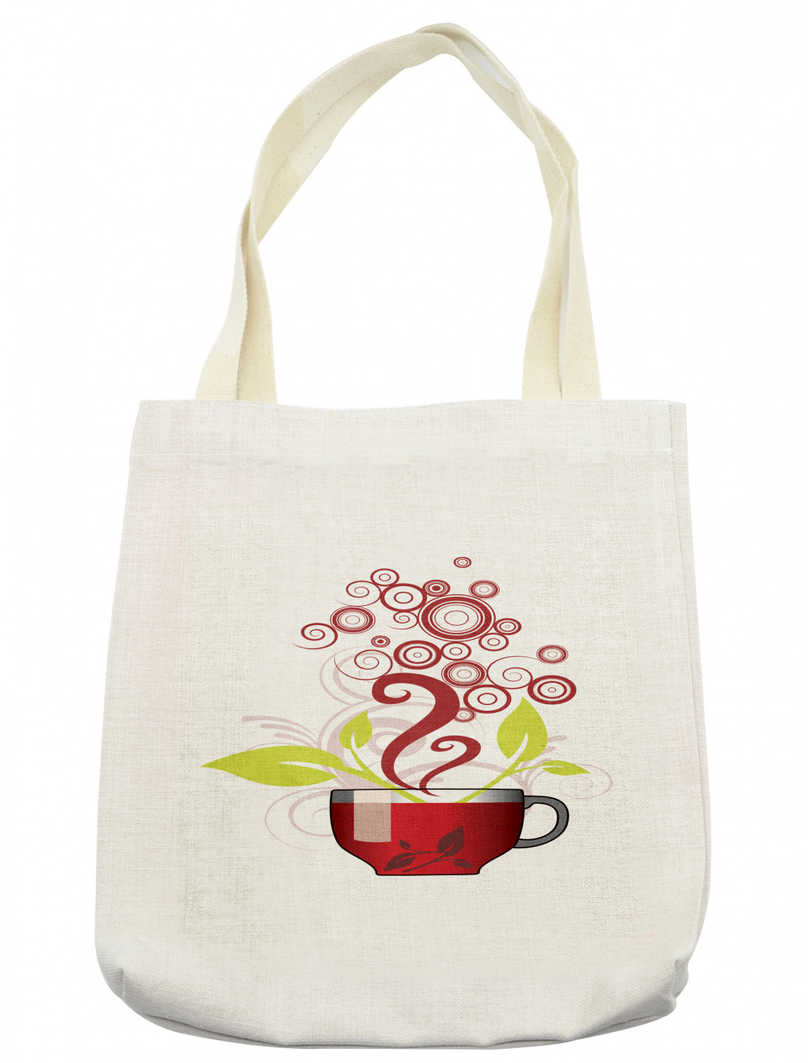 Ambesonne Tea Party Tote Bag Reusable Linen Sack Shopping Books Beach