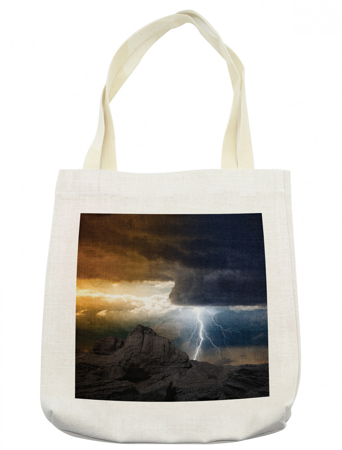 Ambesonne Landscape Scene Tote Bag Reusable Linen Sack Shopping Books Beach