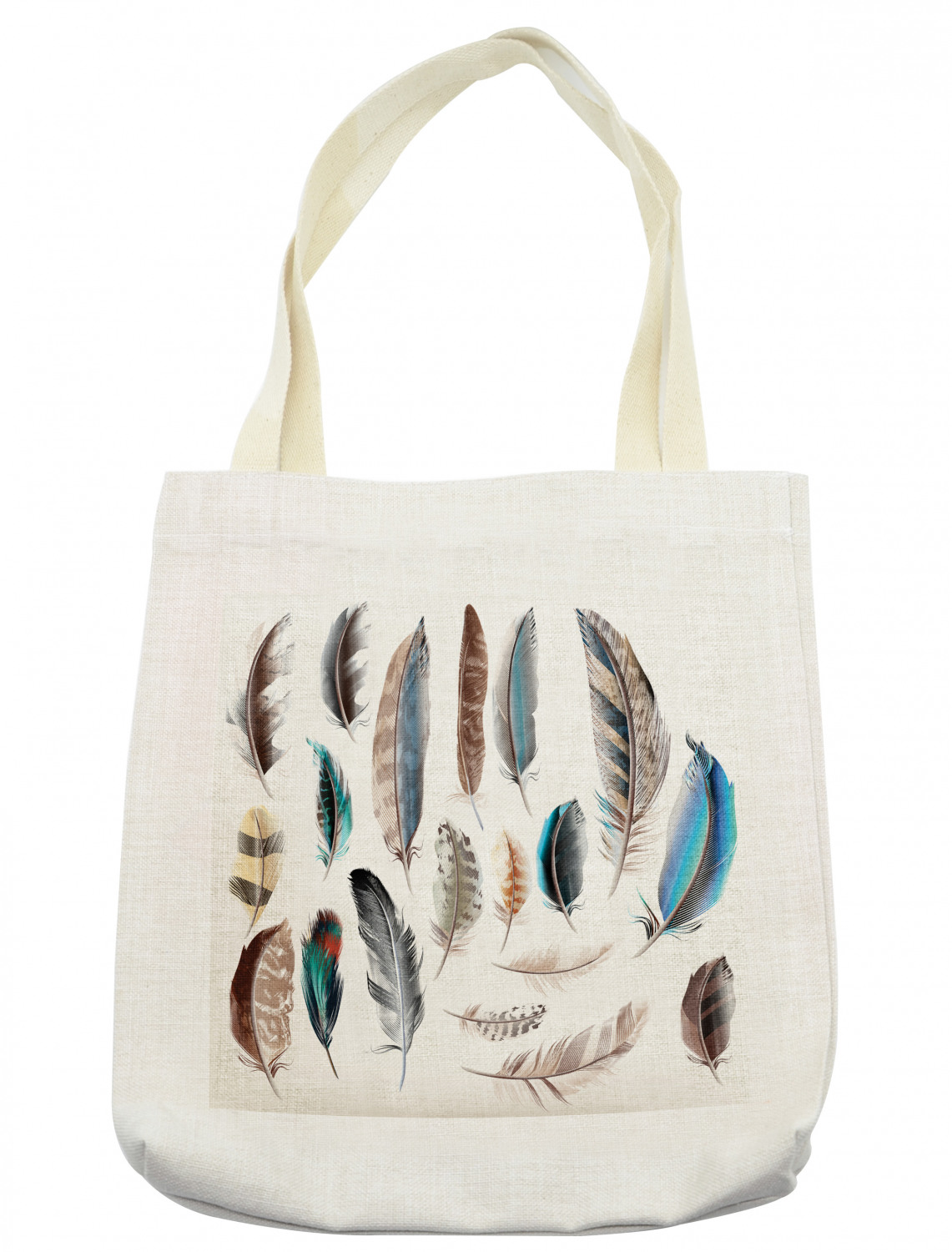Ambesonne Animal Pattern Tote Bag Reusable Linen Sack Shopping Books Beach