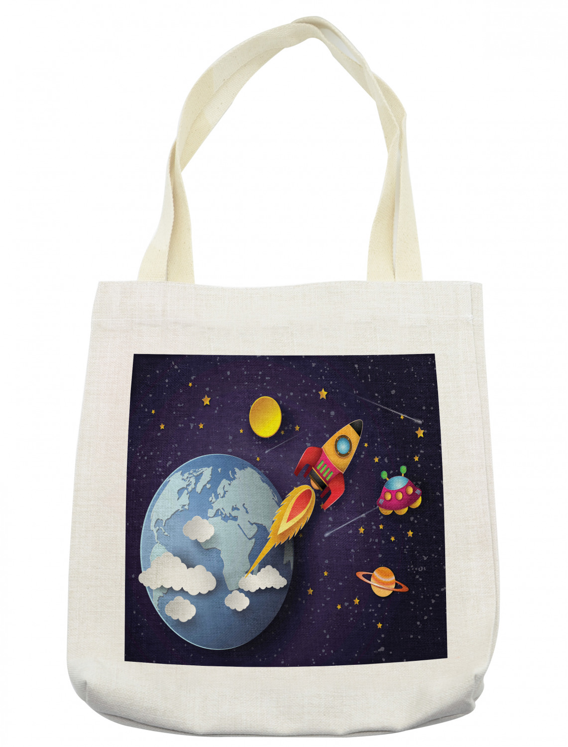 Ambesonne Star Tote Bag Reusable Linen Sack Shopping Books Beach - Picture 53 of 63