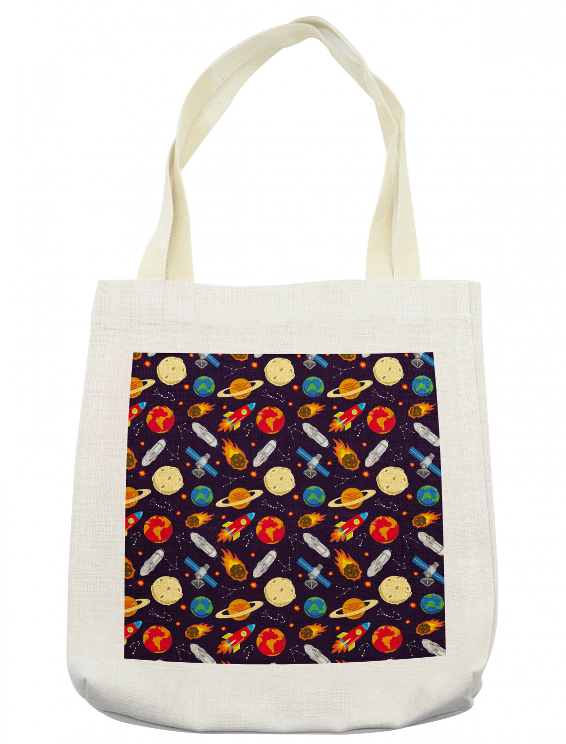 Ambesonne Star Tote Bag Reusable Linen Sack Shopping Books Beach - Picture 62 of 63