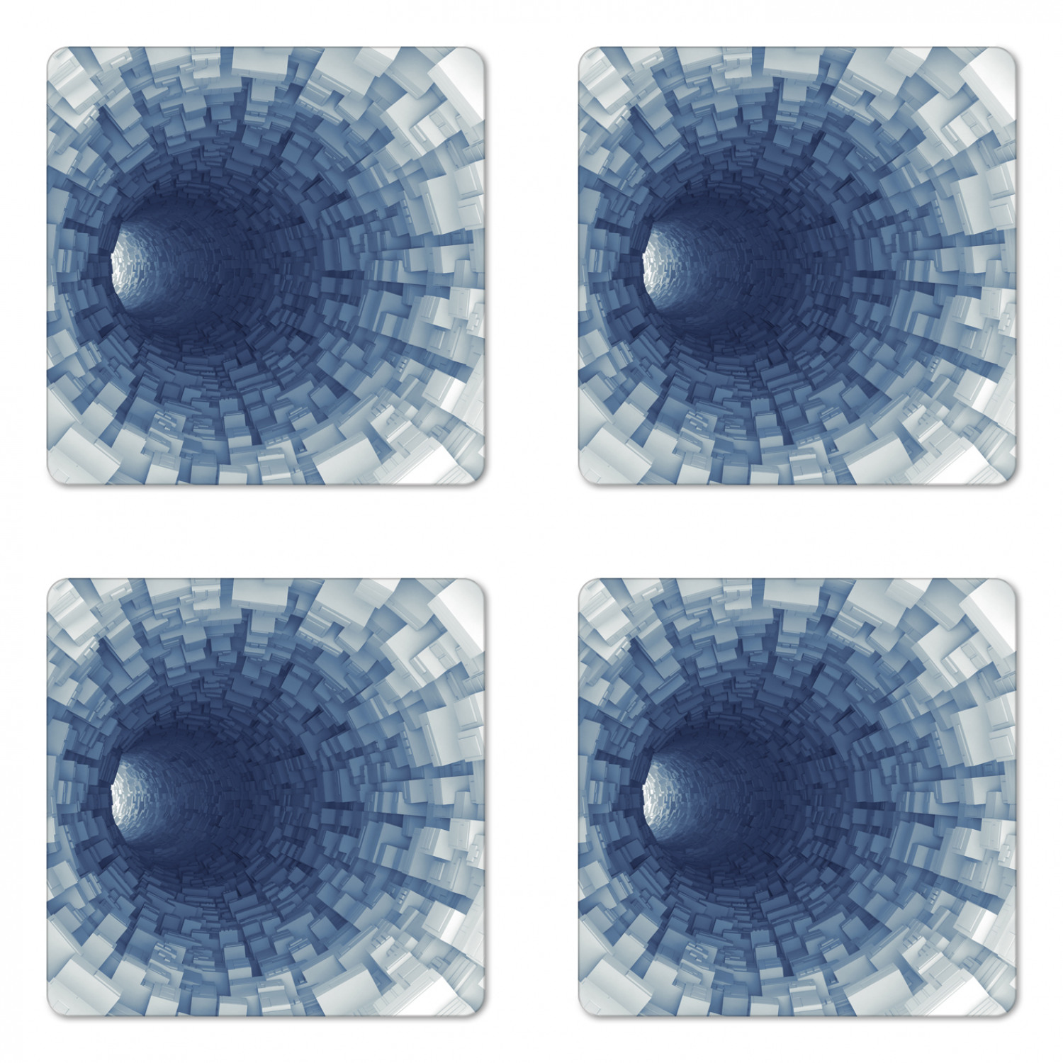 Ambesonne Space Coaster Set of 4 Square Hardboard Gloss Coasters - Picture 16 of 60
