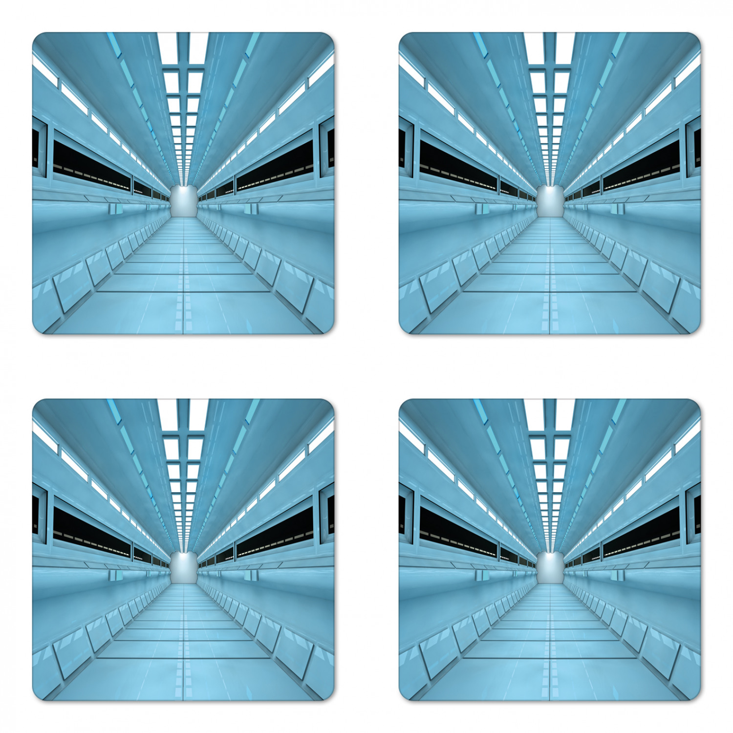 Ambesonne Space Coaster Set of 4 Square Hardboard Gloss Coasters - Picture 40 of 60